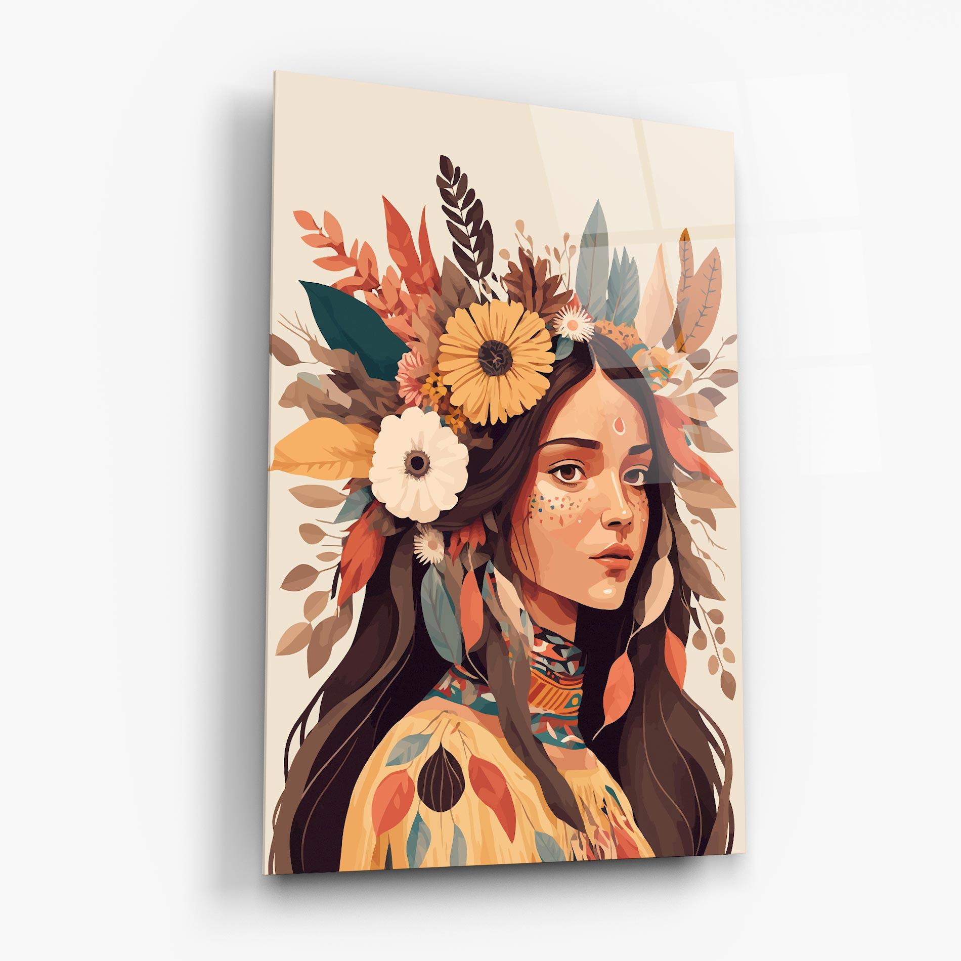 Glasbild Boho Girl mockup 6