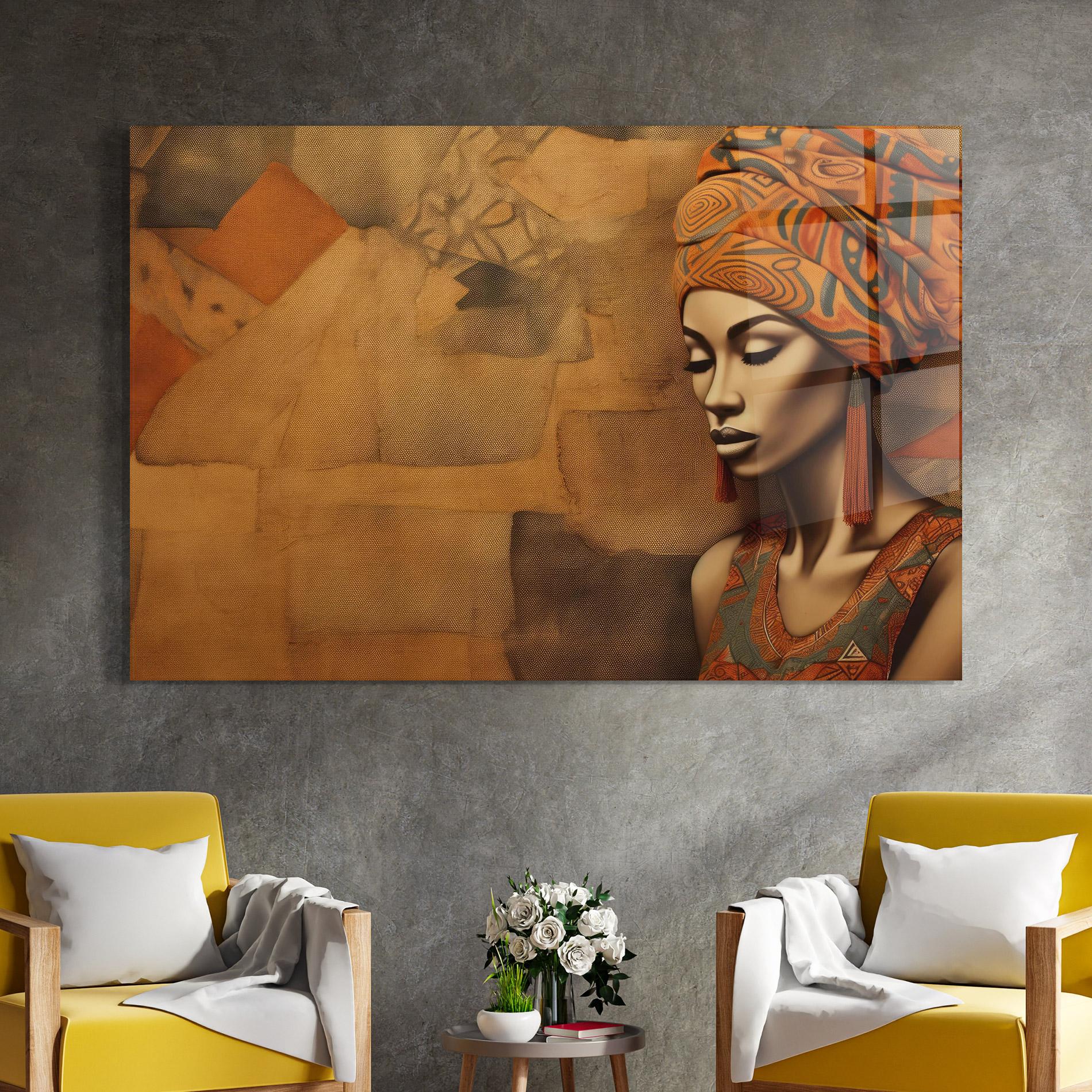 Glasbild Contemporary African Art mockup 4