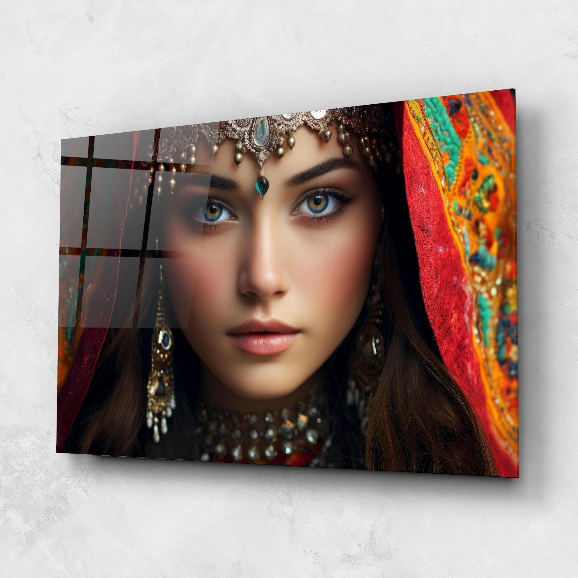 Glasbild Blue Green Culture Eye mockup 1