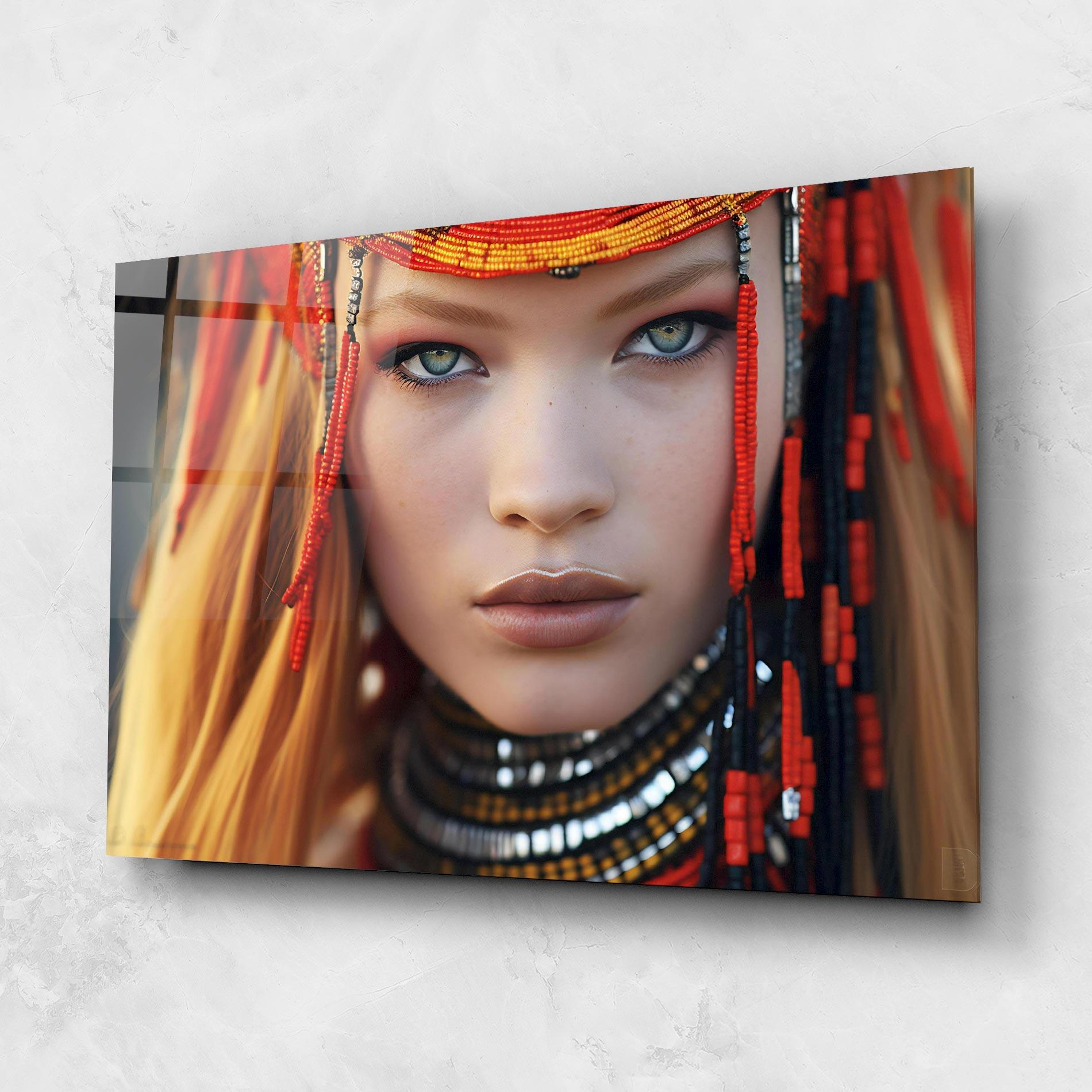 Glasbild Closeup Portrait Pretty Eyes mockup 1