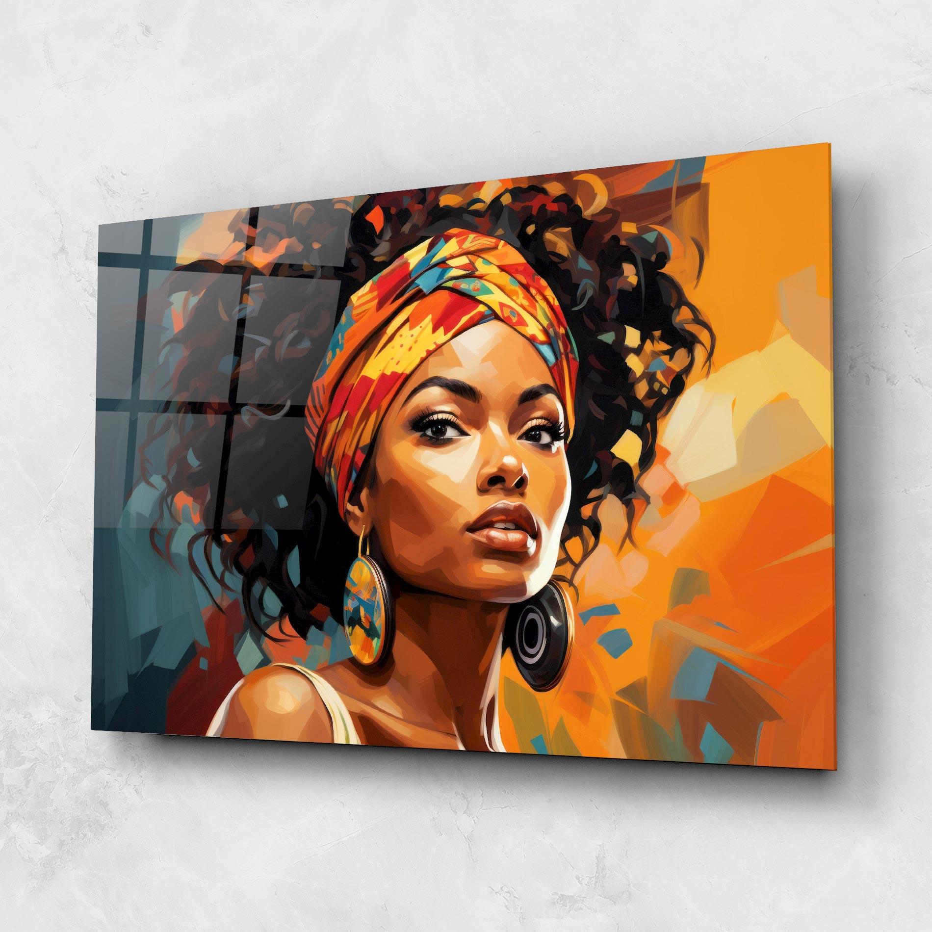 Glasbild Colorful Ethic Portrait mockup 1