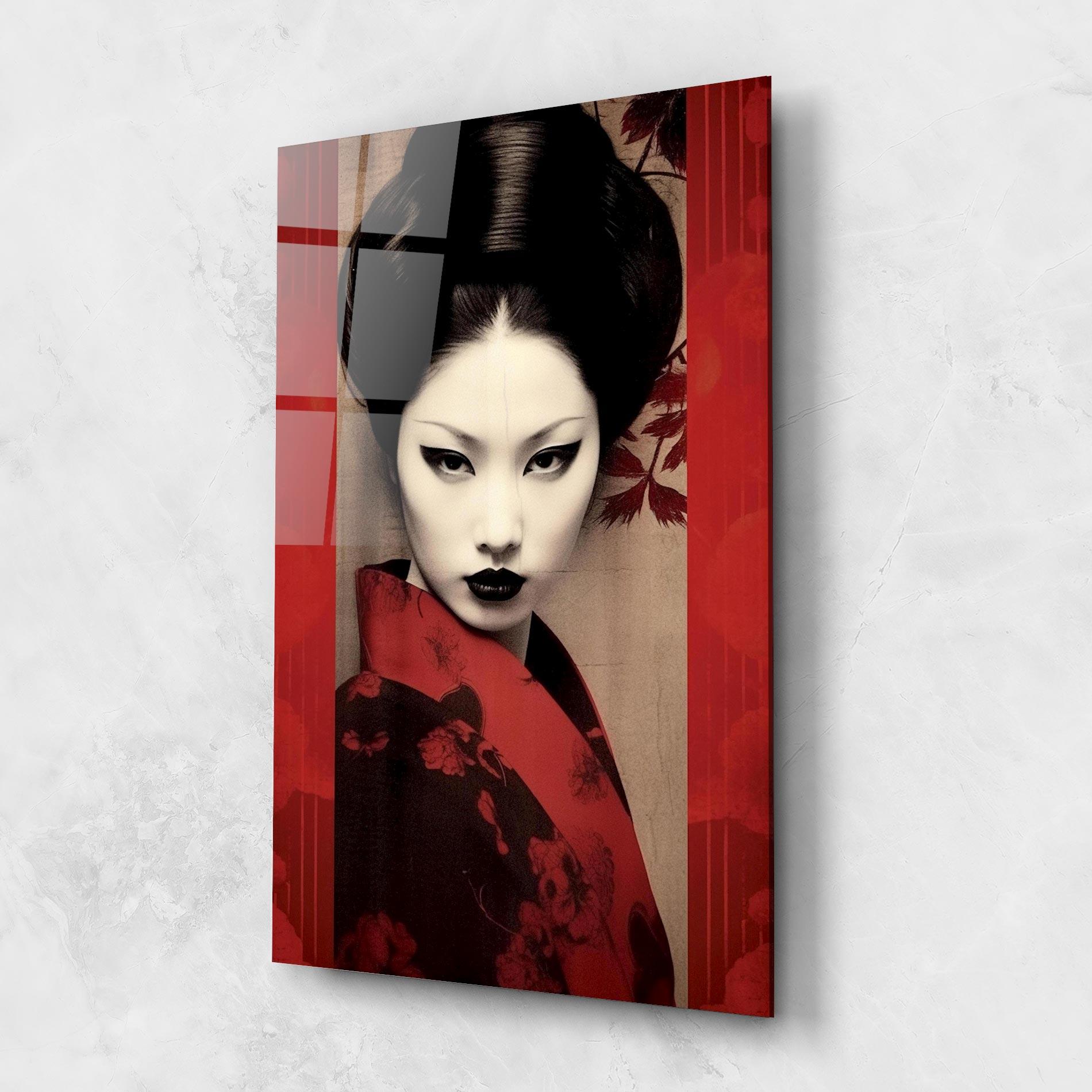 Glasbild Black Asiatic Makeup mockup 1