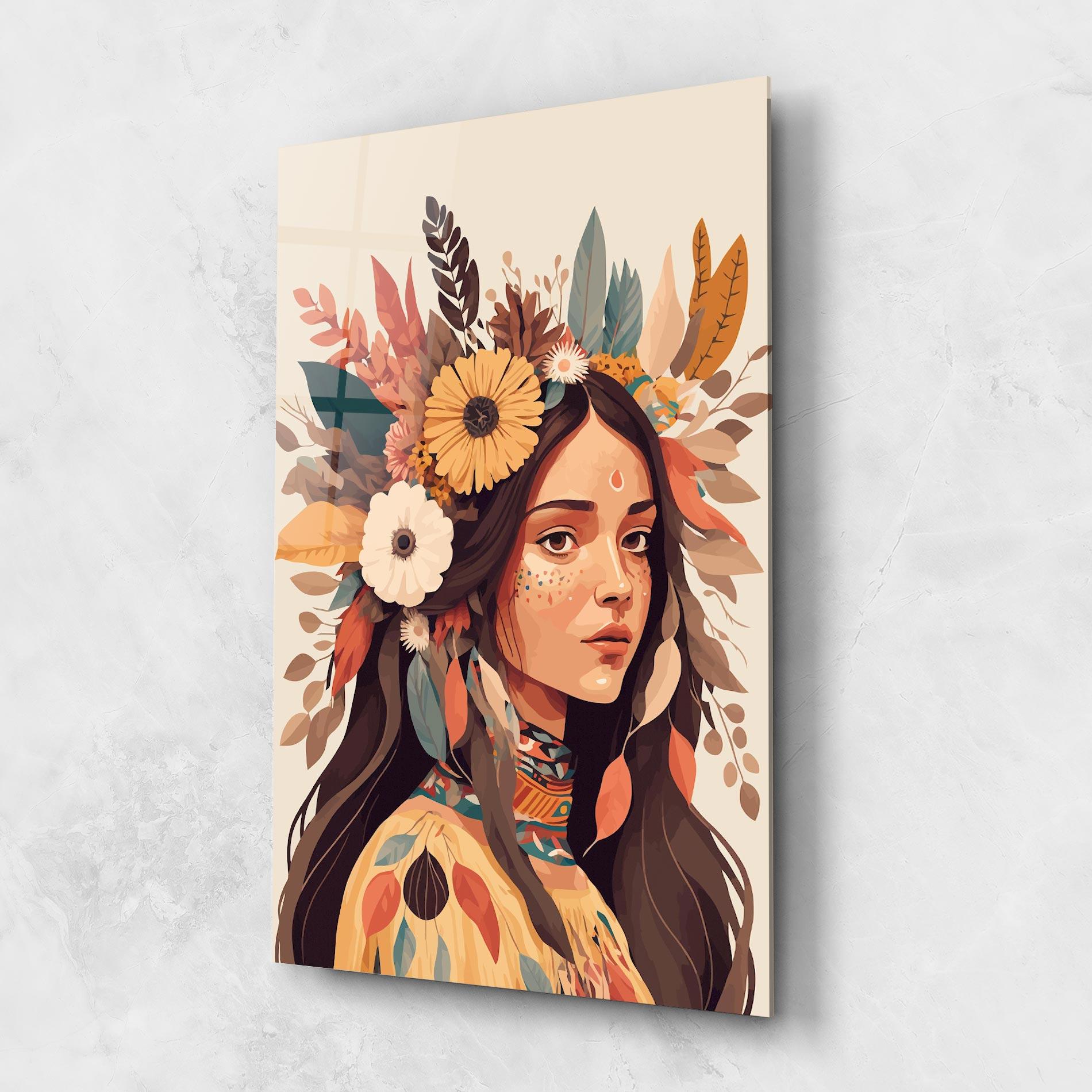 Glasbild Boho Girl mockup 1