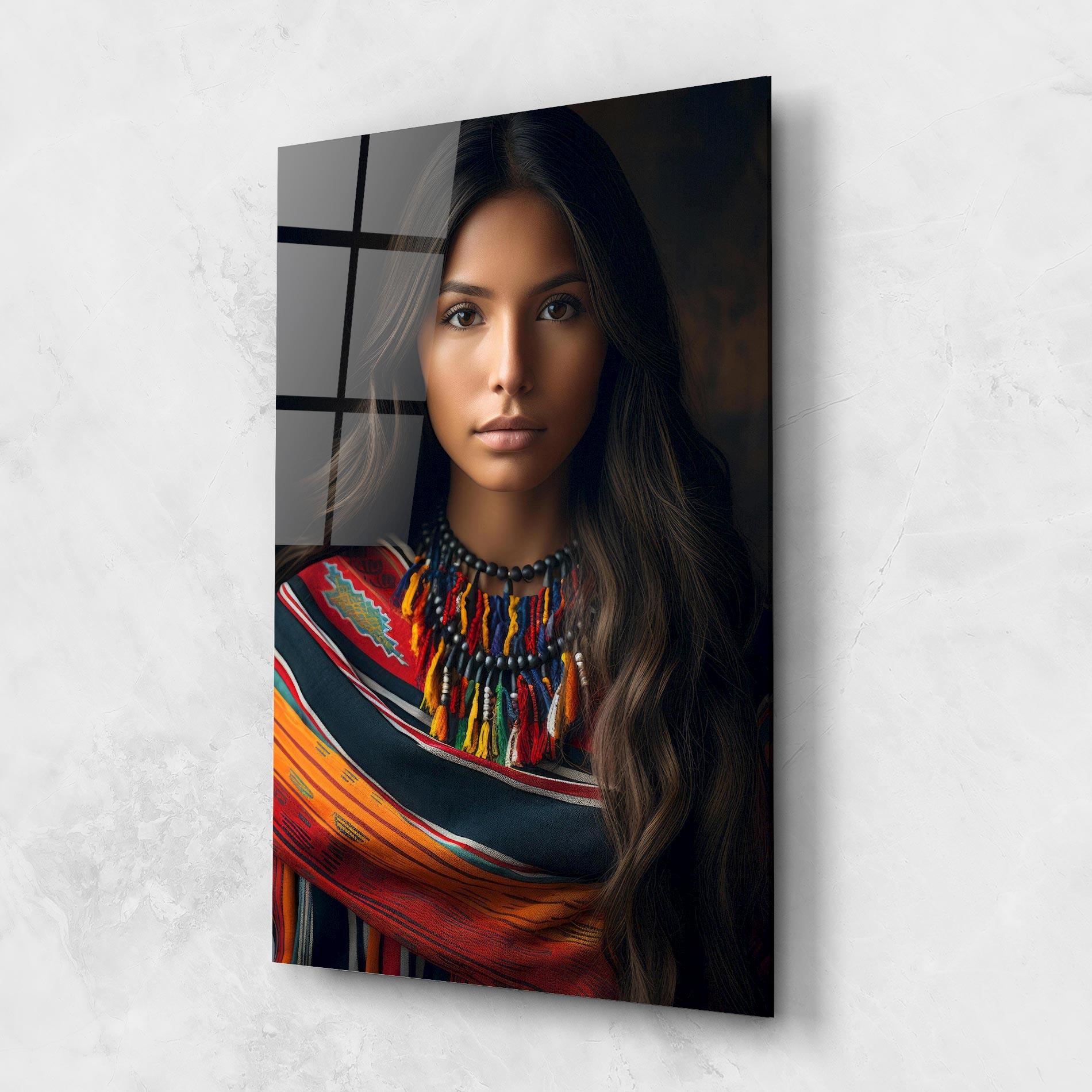 Glasbild Colorful Scarf mockup 1