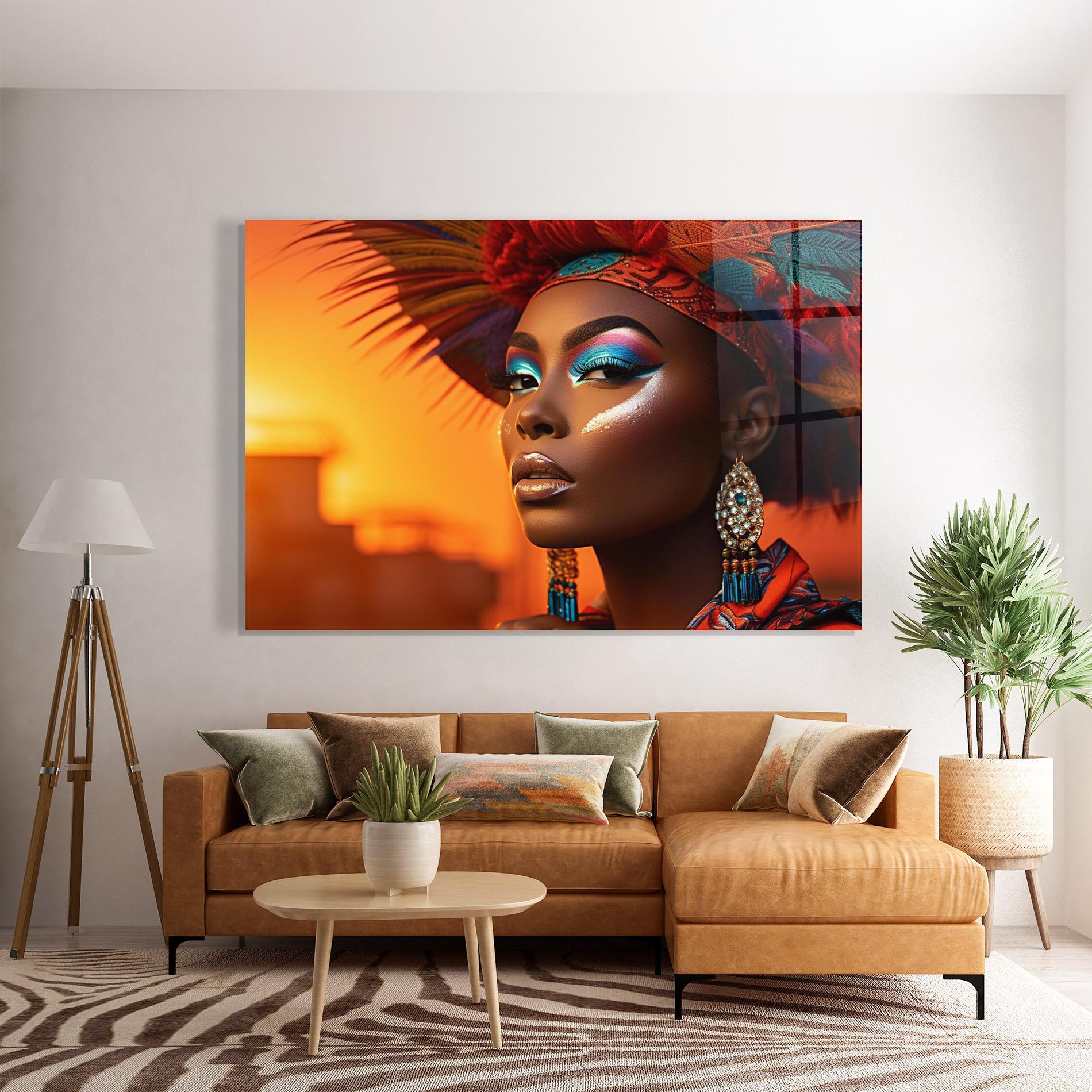 Glasbild Elaborate Makeup Woman mockup 7