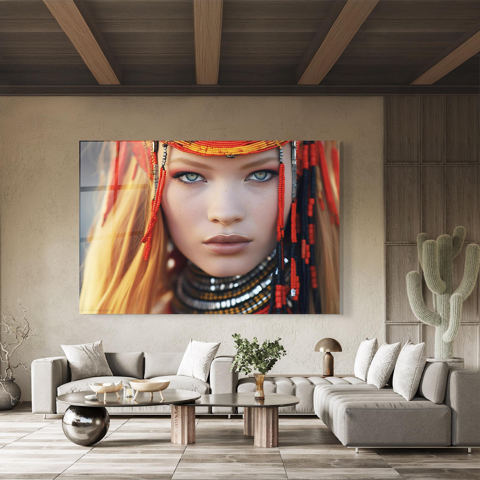 Glasbild Closeup Portrait Pretty Eyes mockup 8