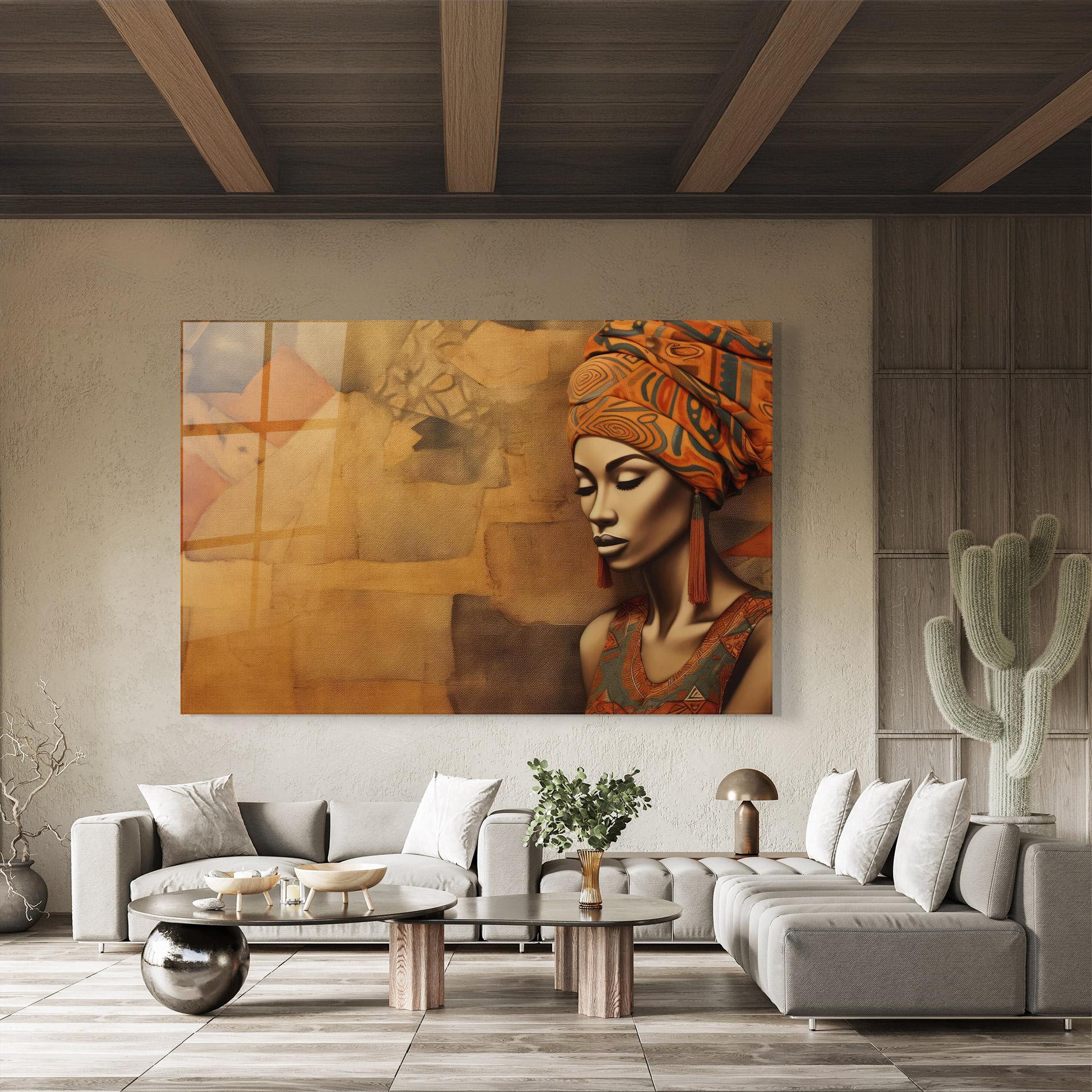 Glasbild Contemporary African Art mockup 8