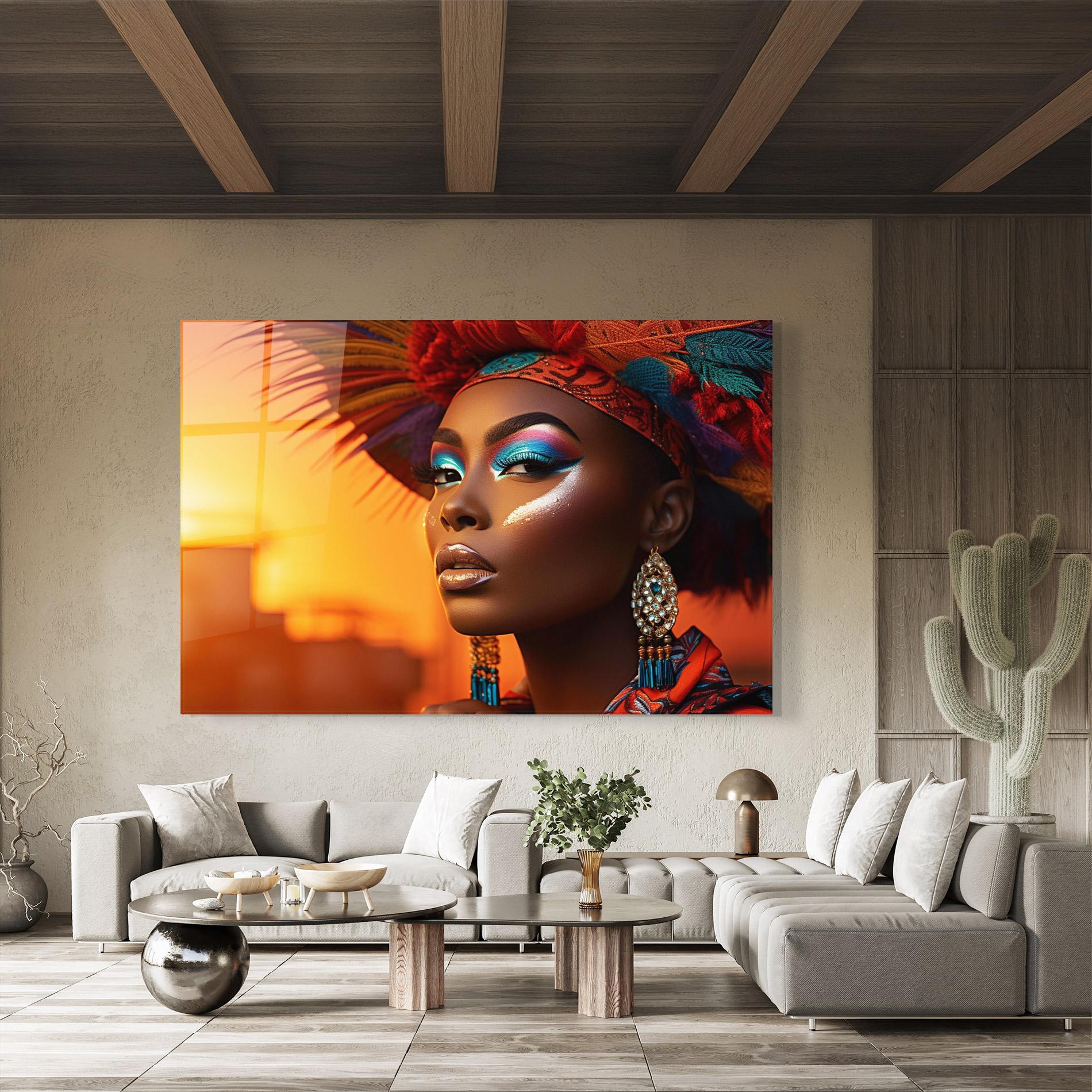 Glasbild Elaborate Makeup Woman mockup 8