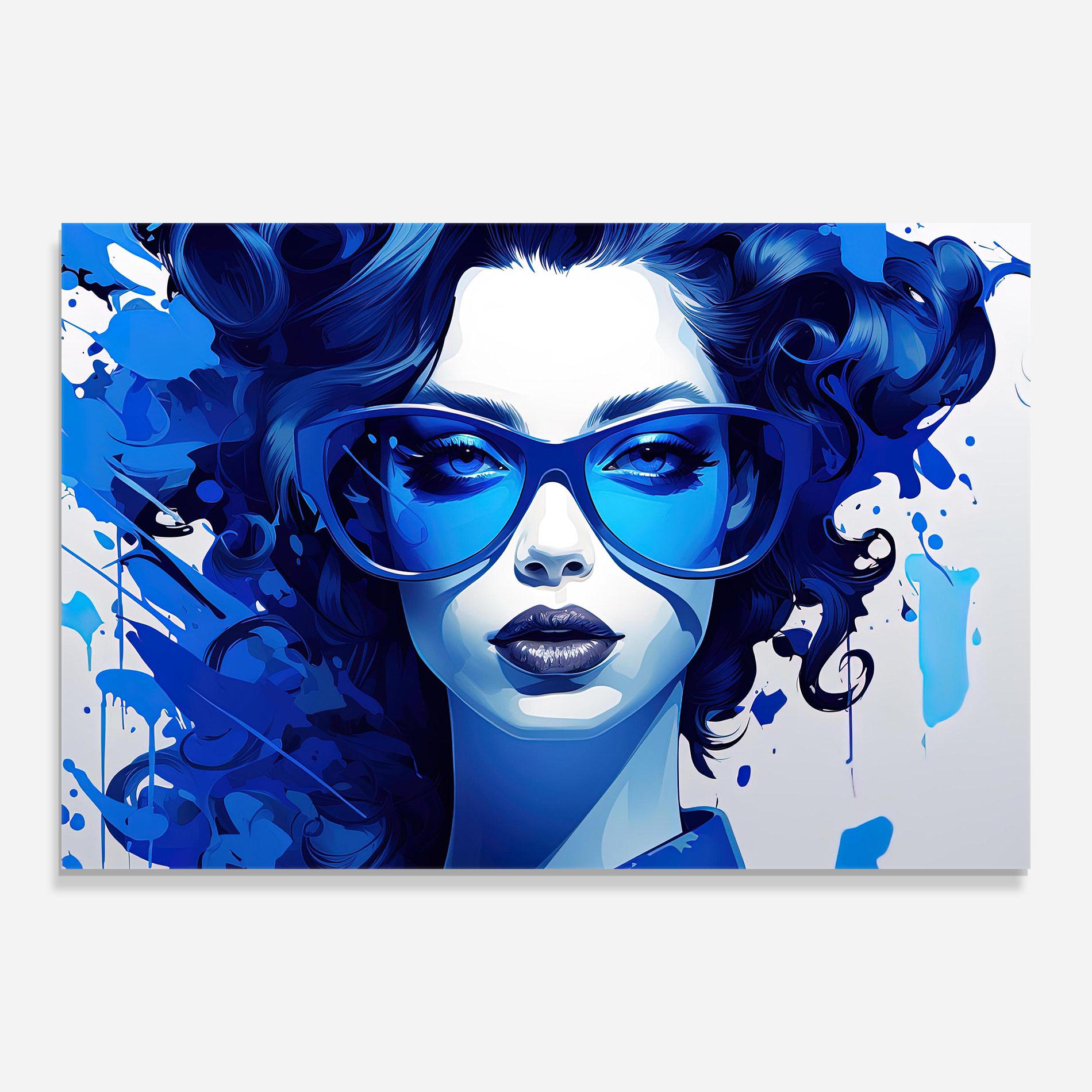 Glasbild Big Blue Glasses mockup 0