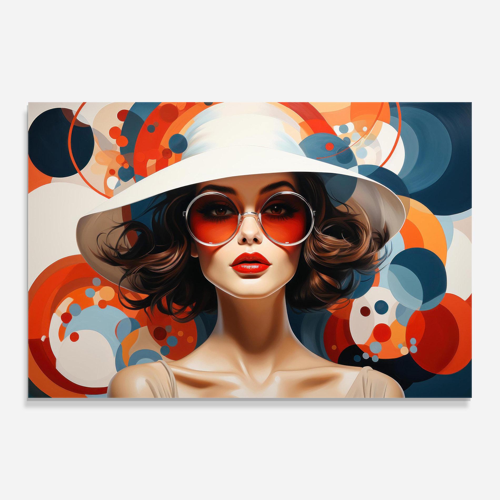 Glasbild Big Glasses Woman mockup 0