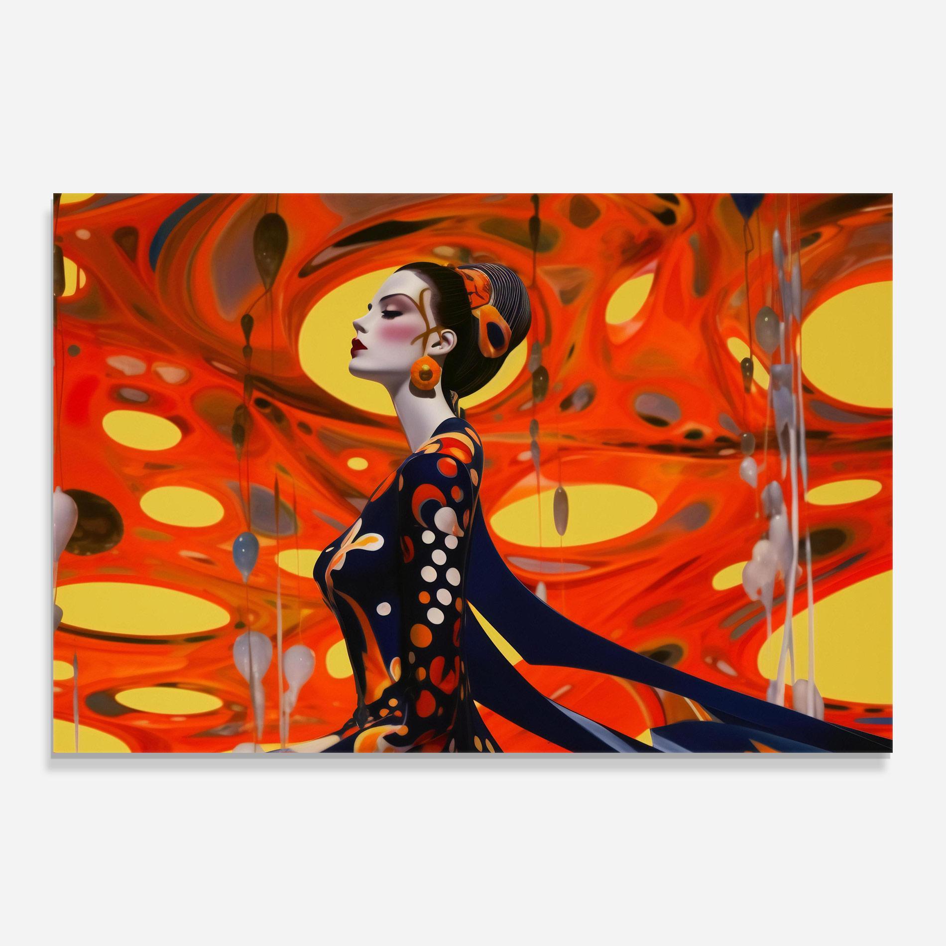 Glasbild Big Orange Accesories mockup 0