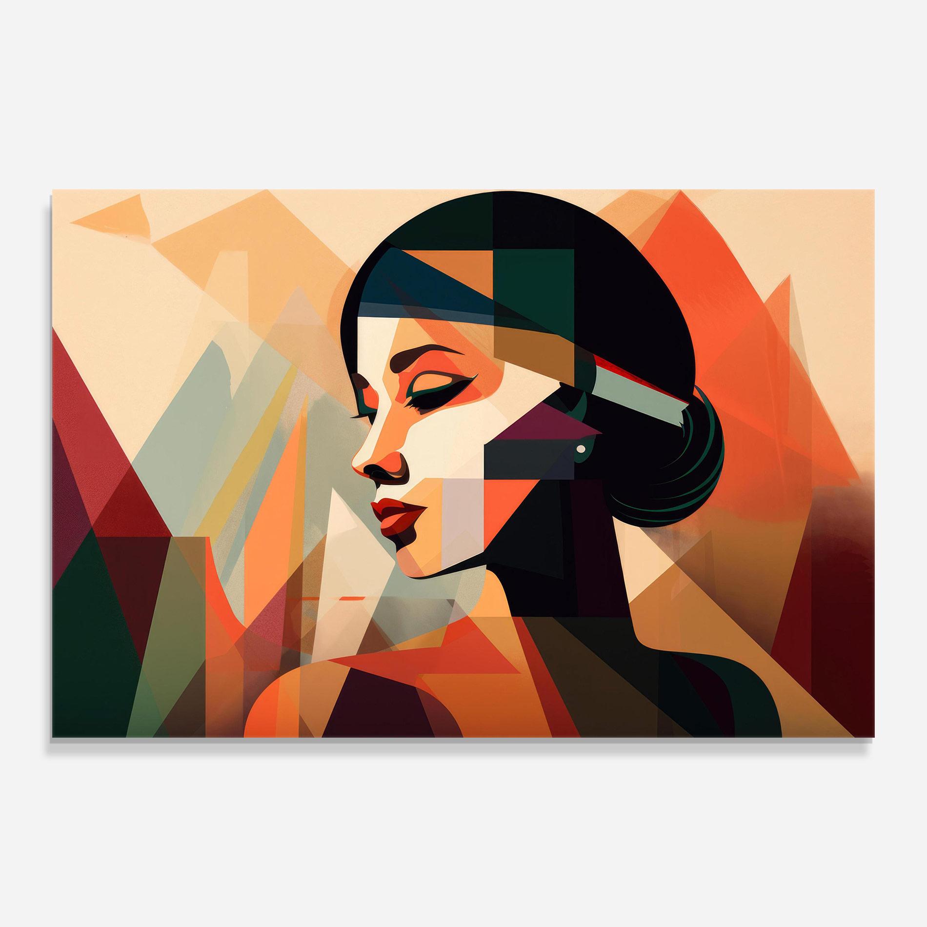 Glasbild Bold Shapes Lines mockup 0