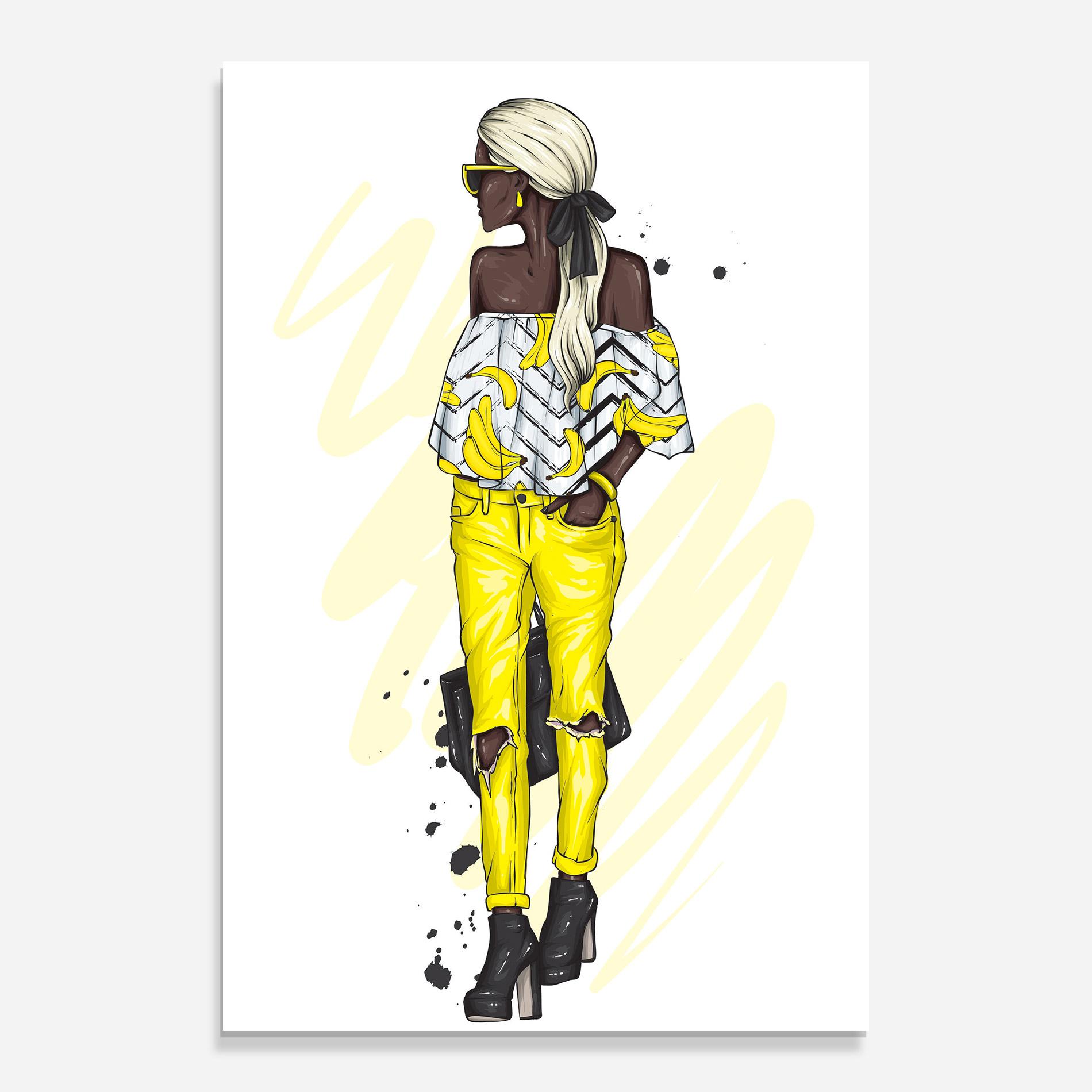 Glasbild Banana Blouse mockup 0