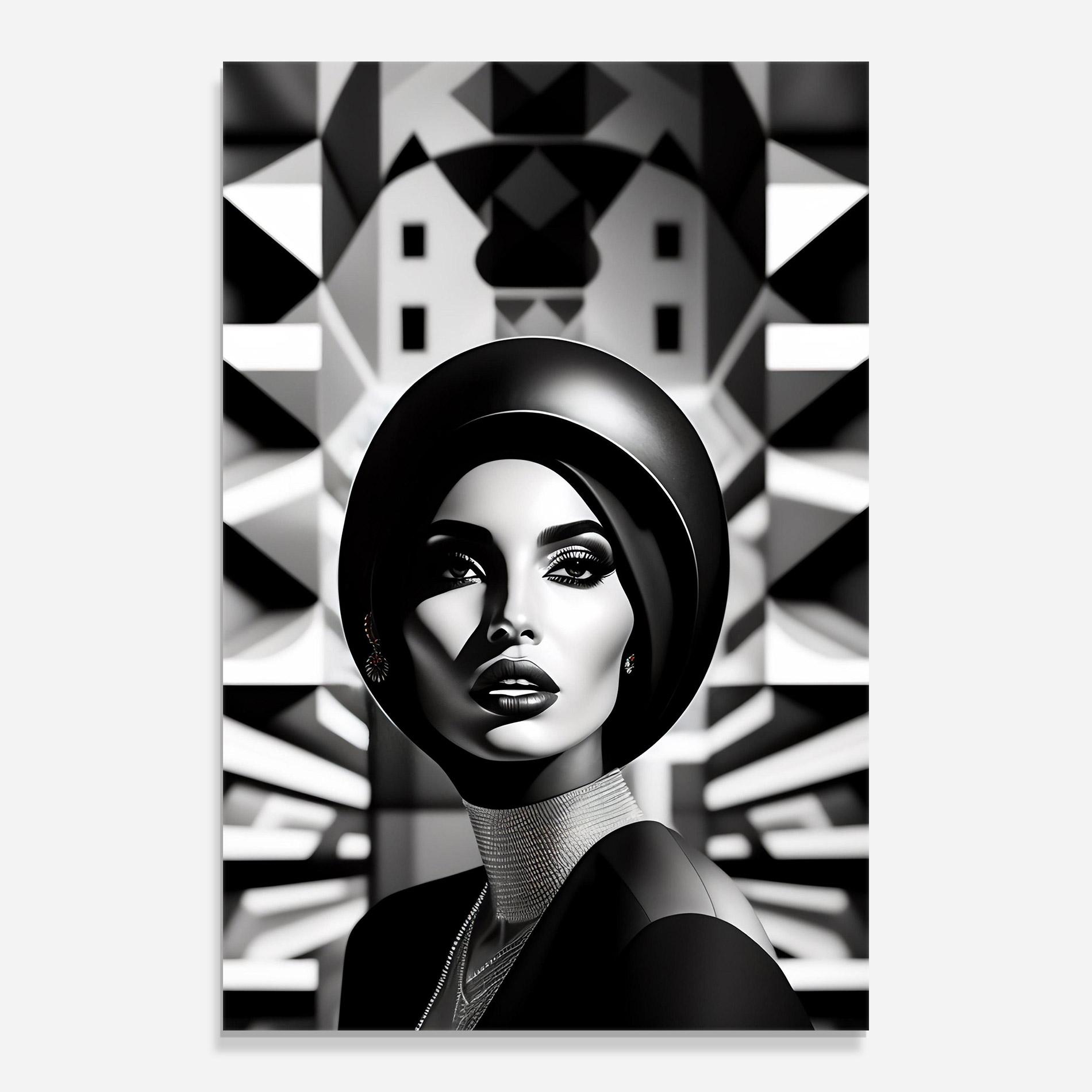 Glasbild Big Black Hat mockup 0