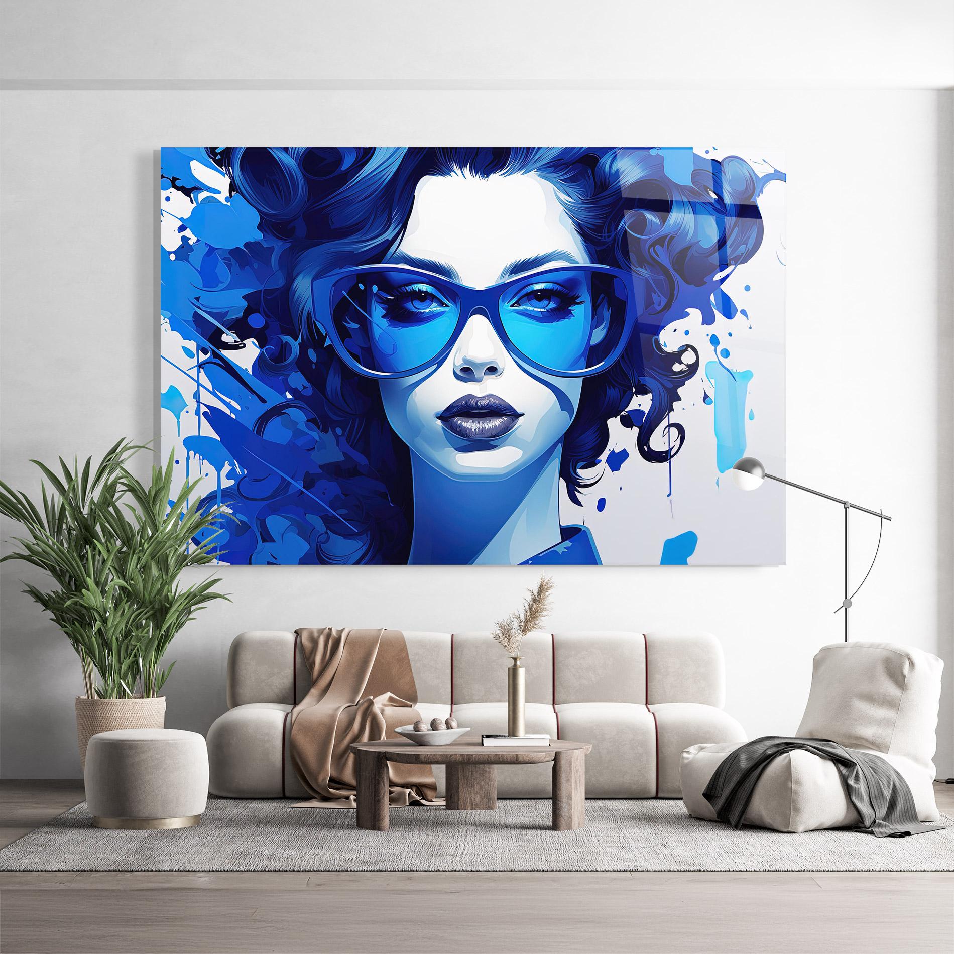 Glasbild Big Blue Glasses mockup 9