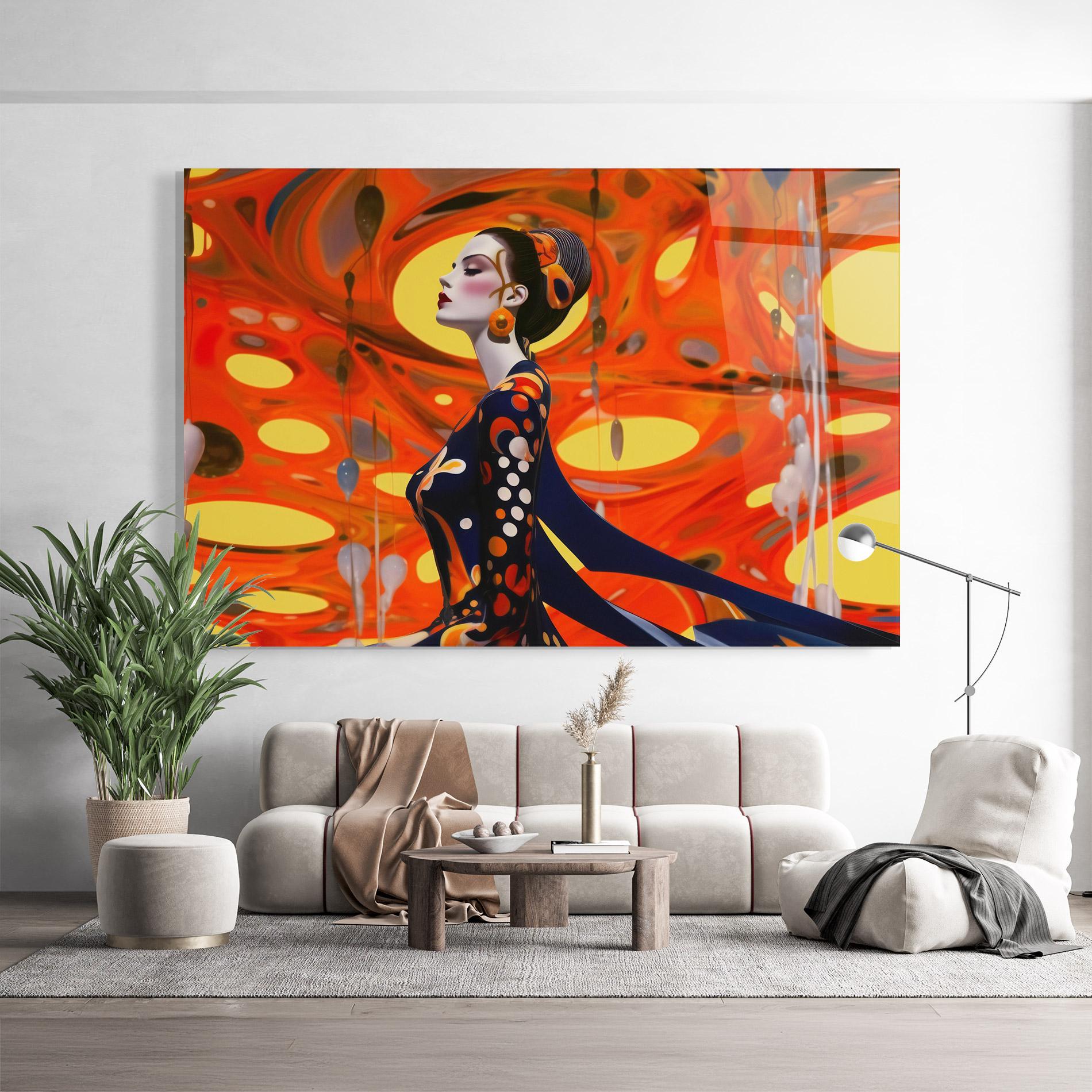 Glasbild Big Orange Accesories mockup 9