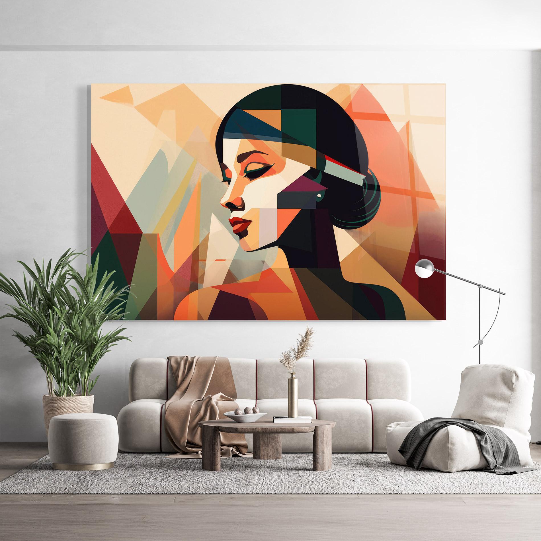 Glasbild Bold Shapes Lines mockup 9