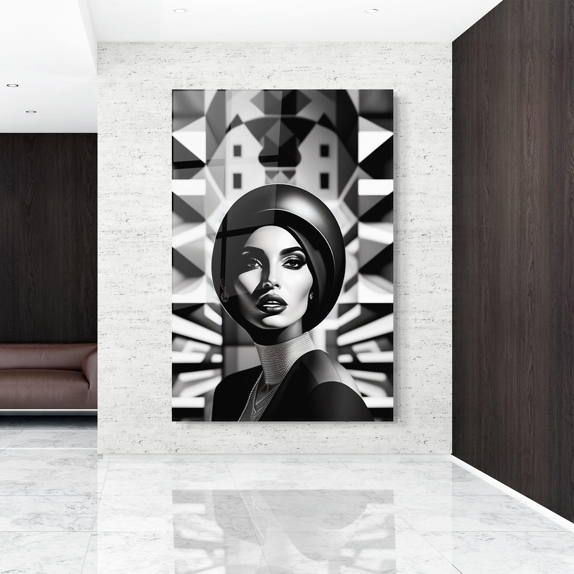 Glasbild Big Black Hat mockup 9