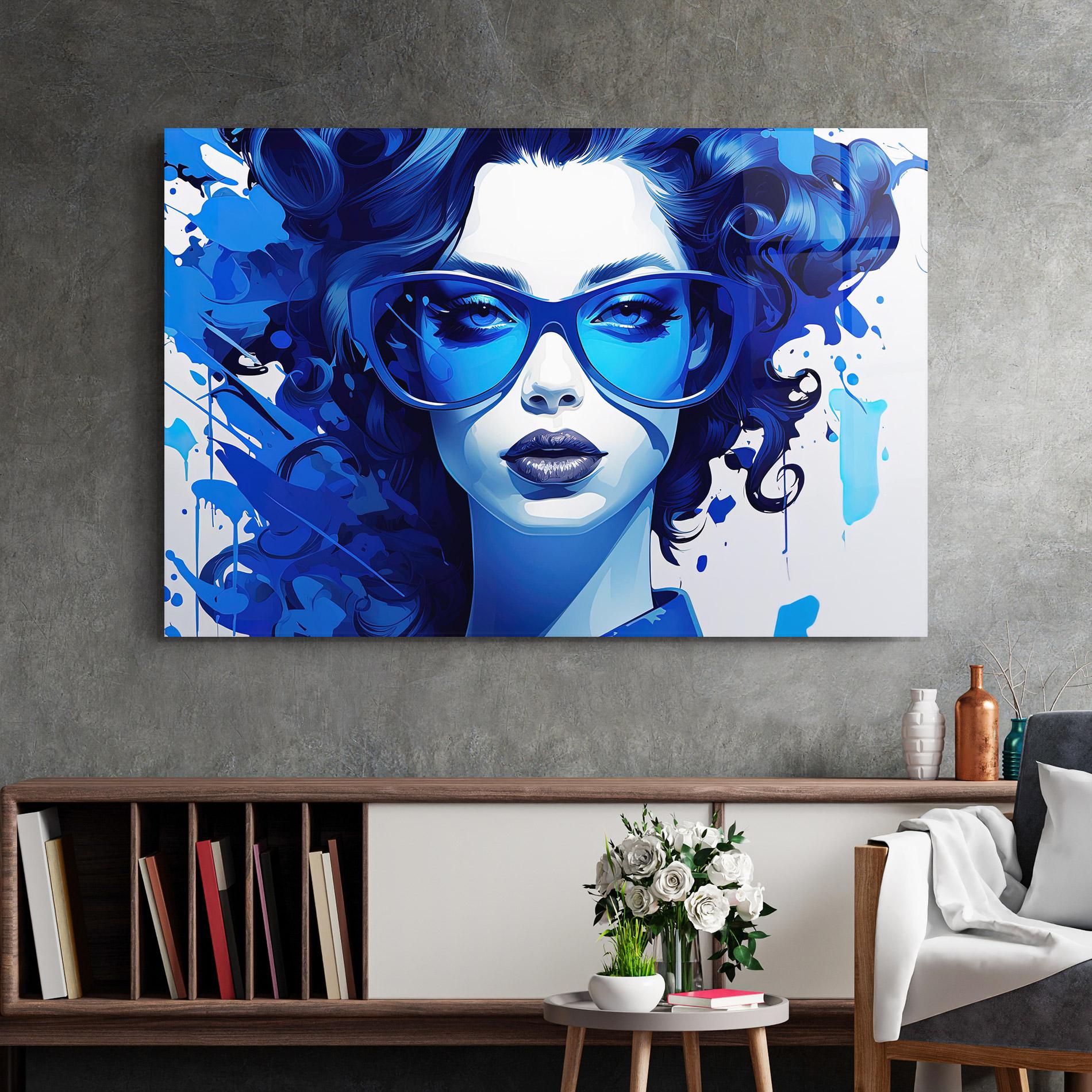 Glasbild Big Blue Glasses mockup 2