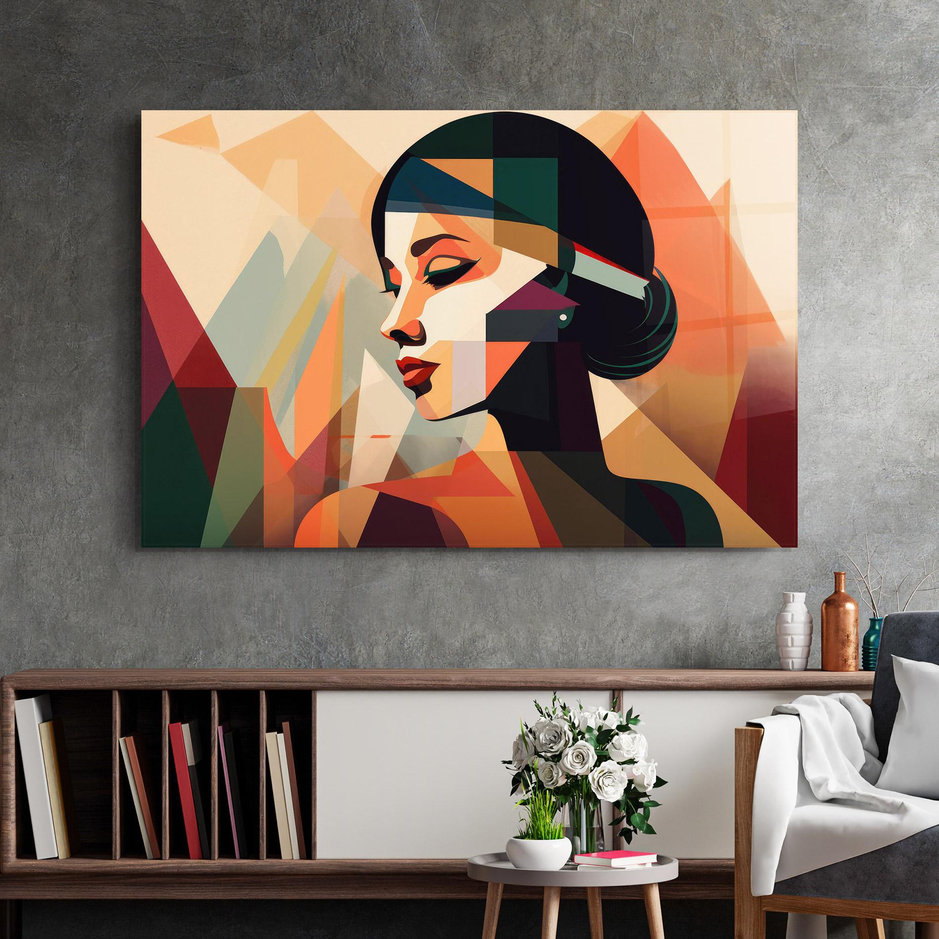 Glasbild Bold Shapes Lines mockup 2