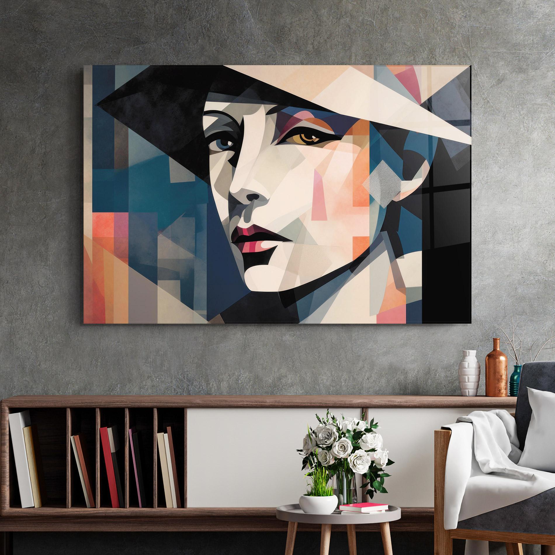 Glasbild Chicago Portrait mockup 2