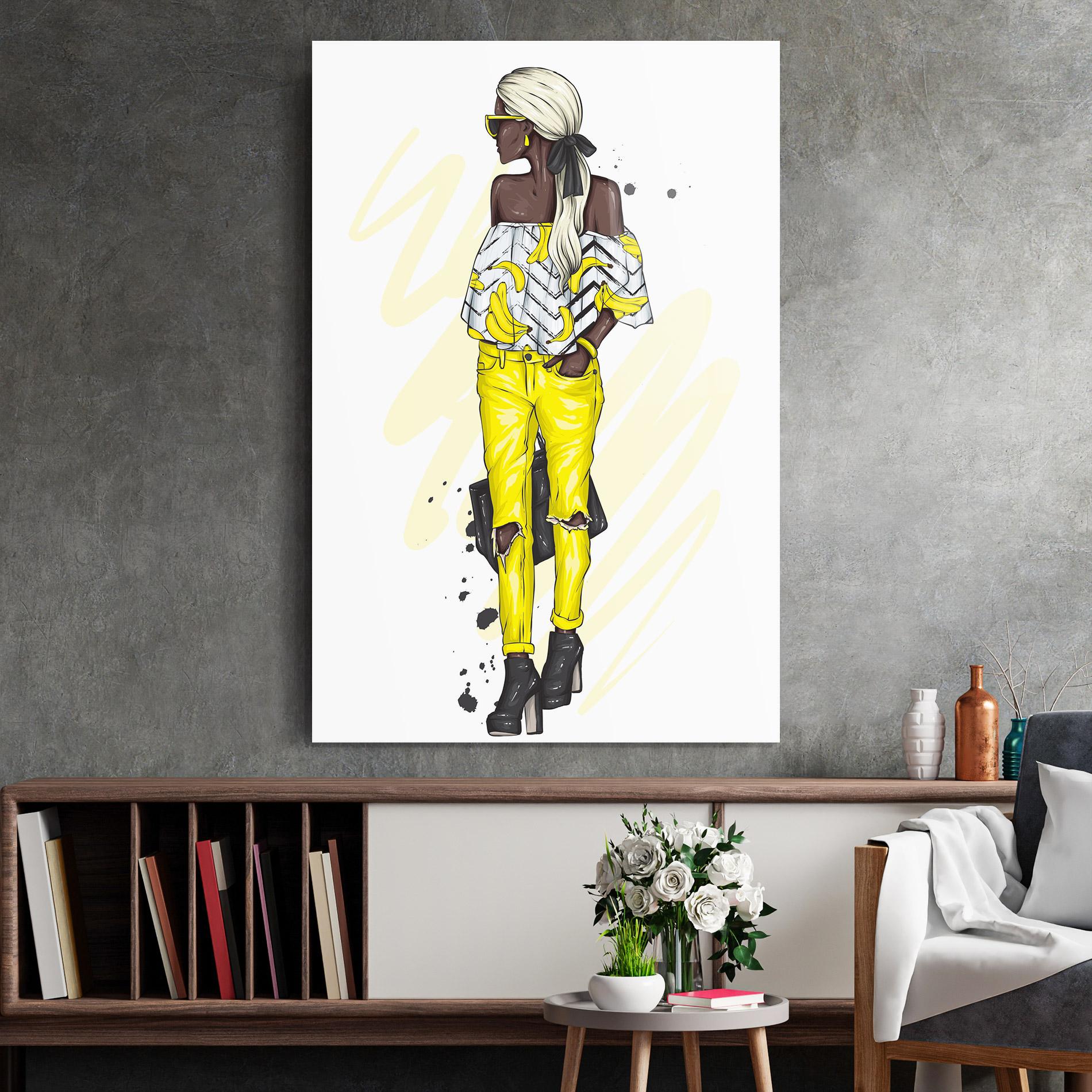 Glasbild Banana Blouse mockup 2