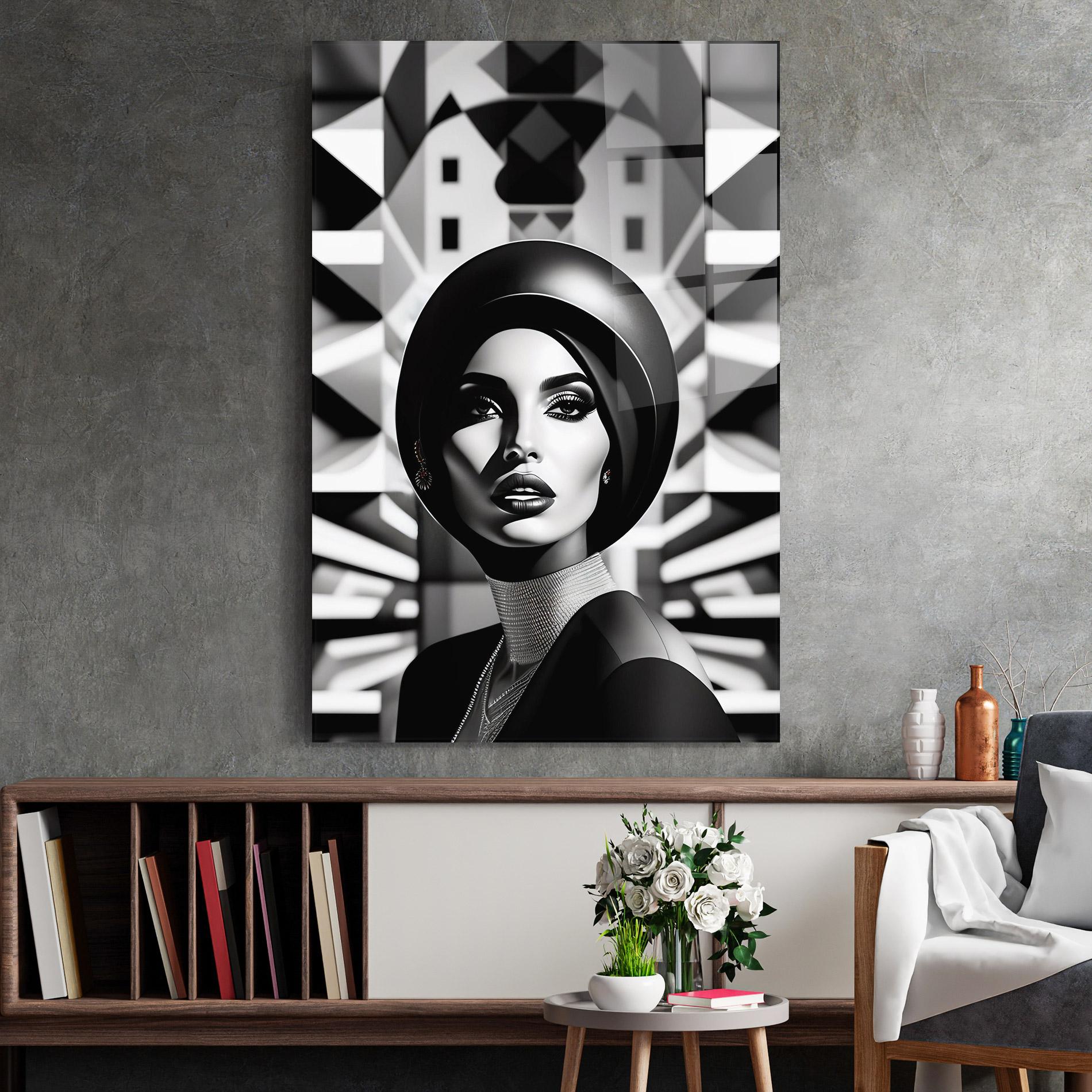 Glasbild Big Black Hat mockup 2