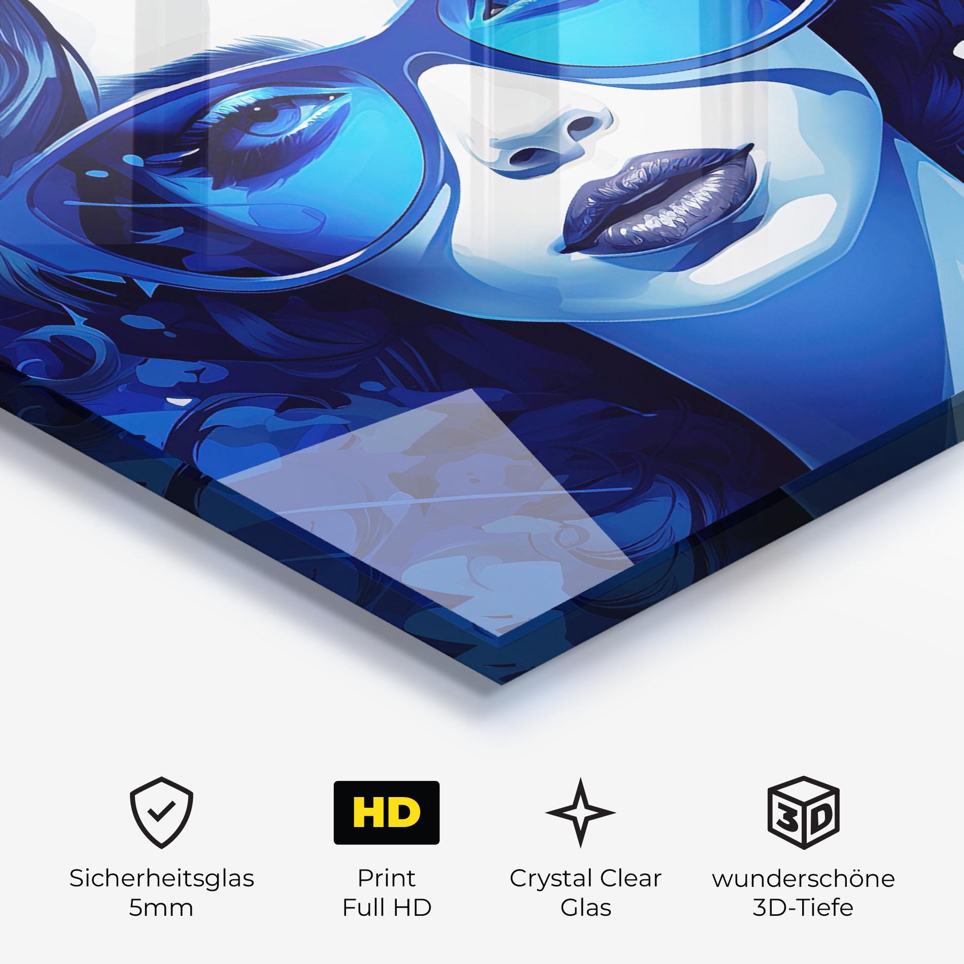 Glasbild Big Blue Glasses mockup 3
