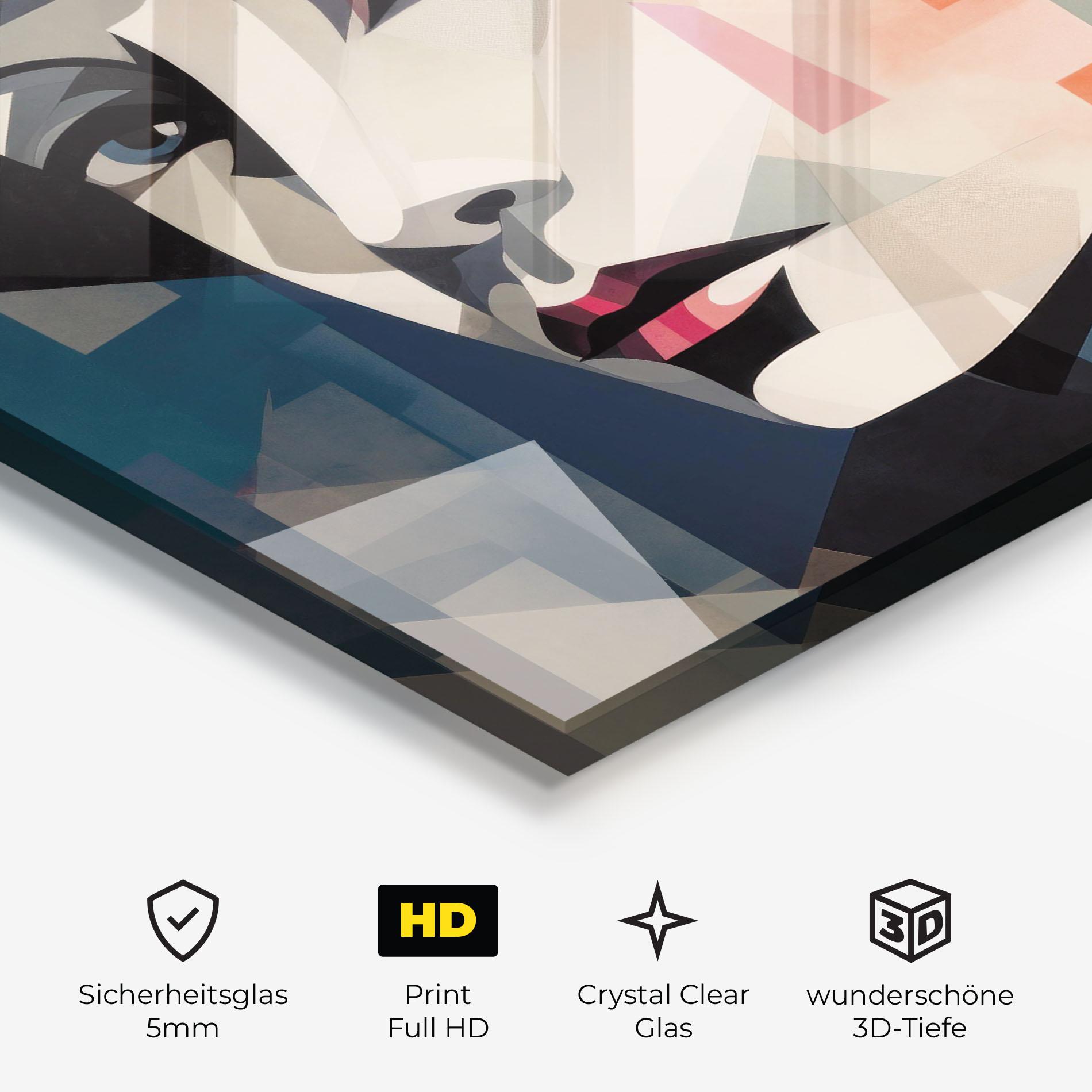 Glasbild Chicago Portrait mockup 3