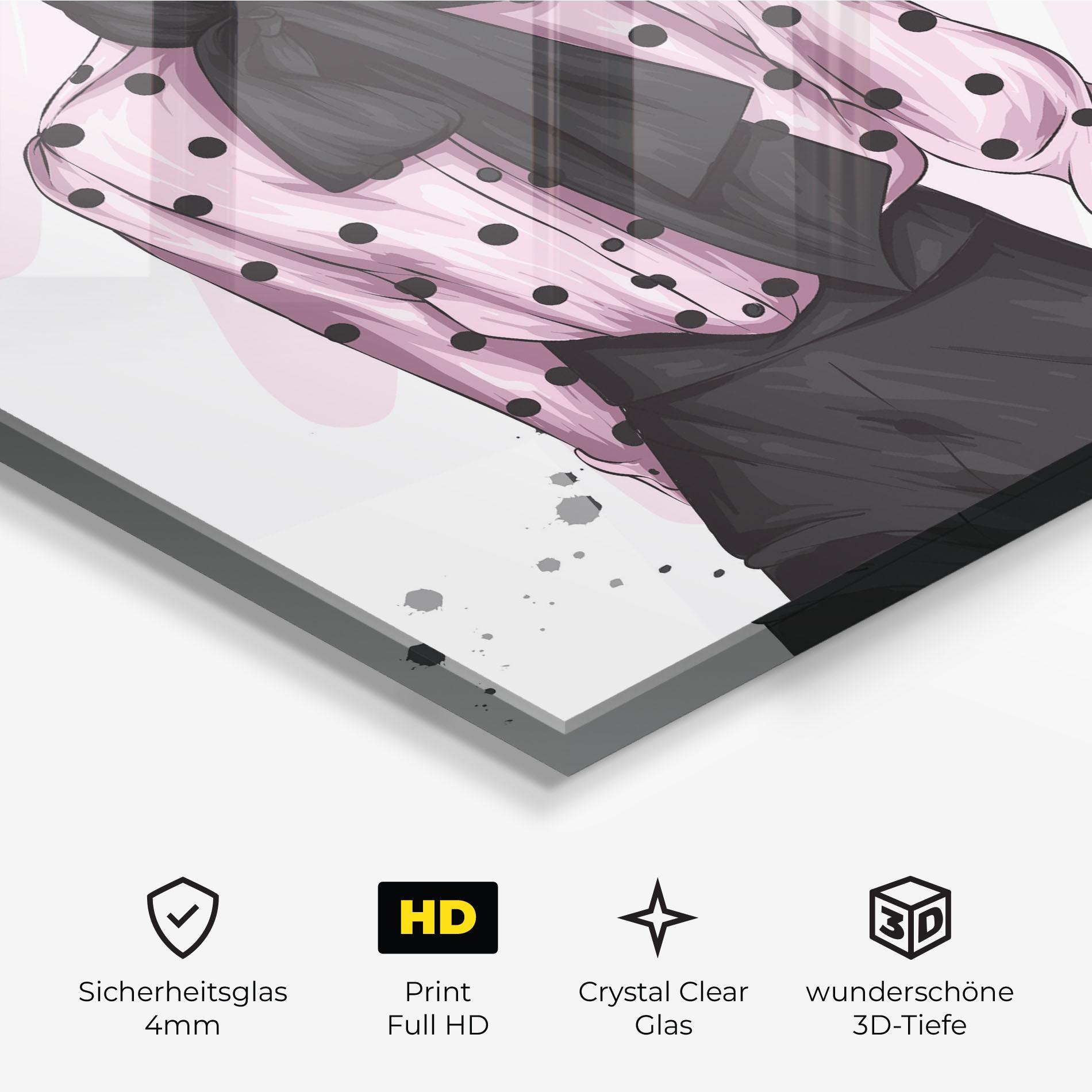 Glasbild Black Lips Diva mockup 3