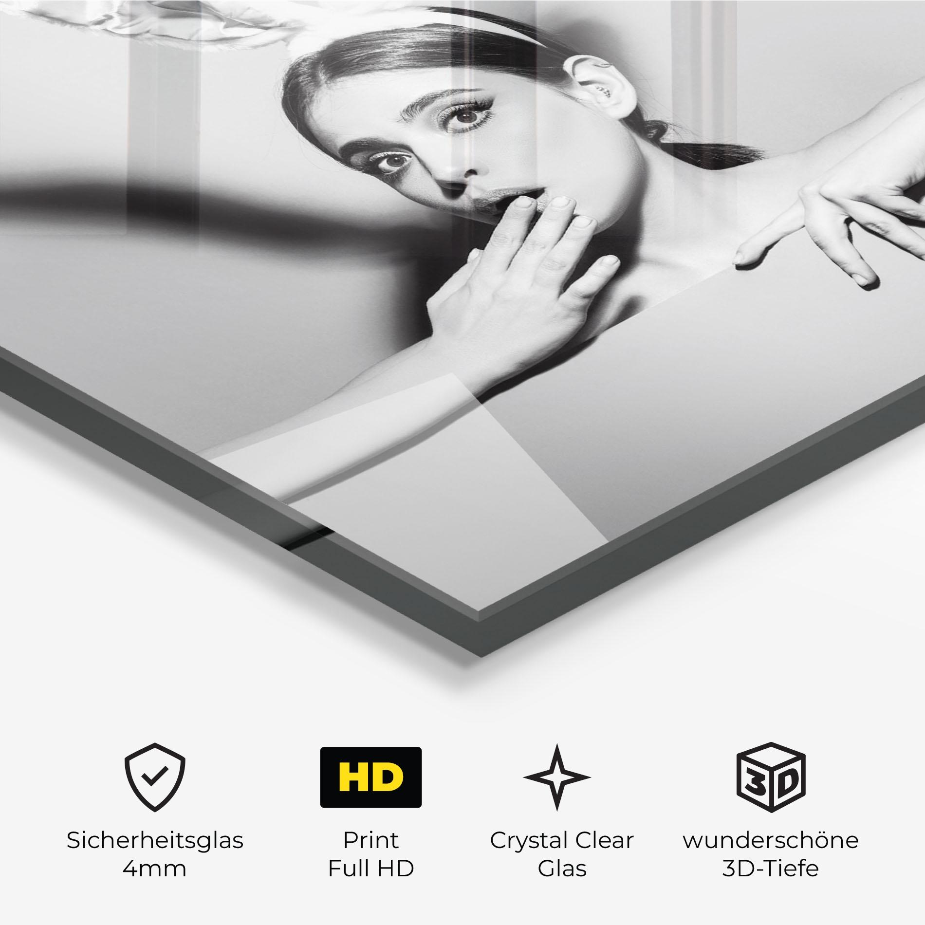 Glasbild Bunny Ears Peeking mockup 3