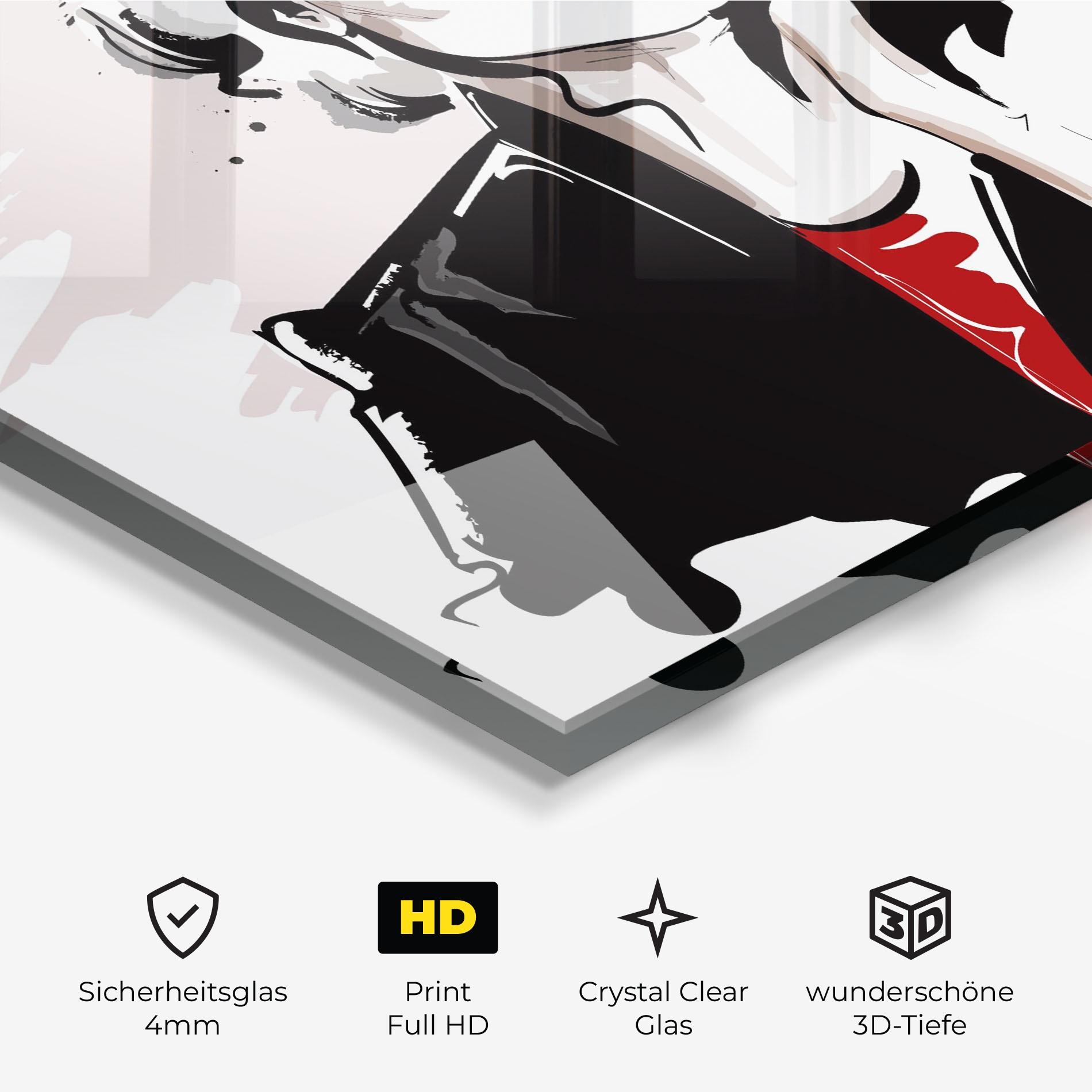 Glasbild Fashion Red Glasses mockup 3