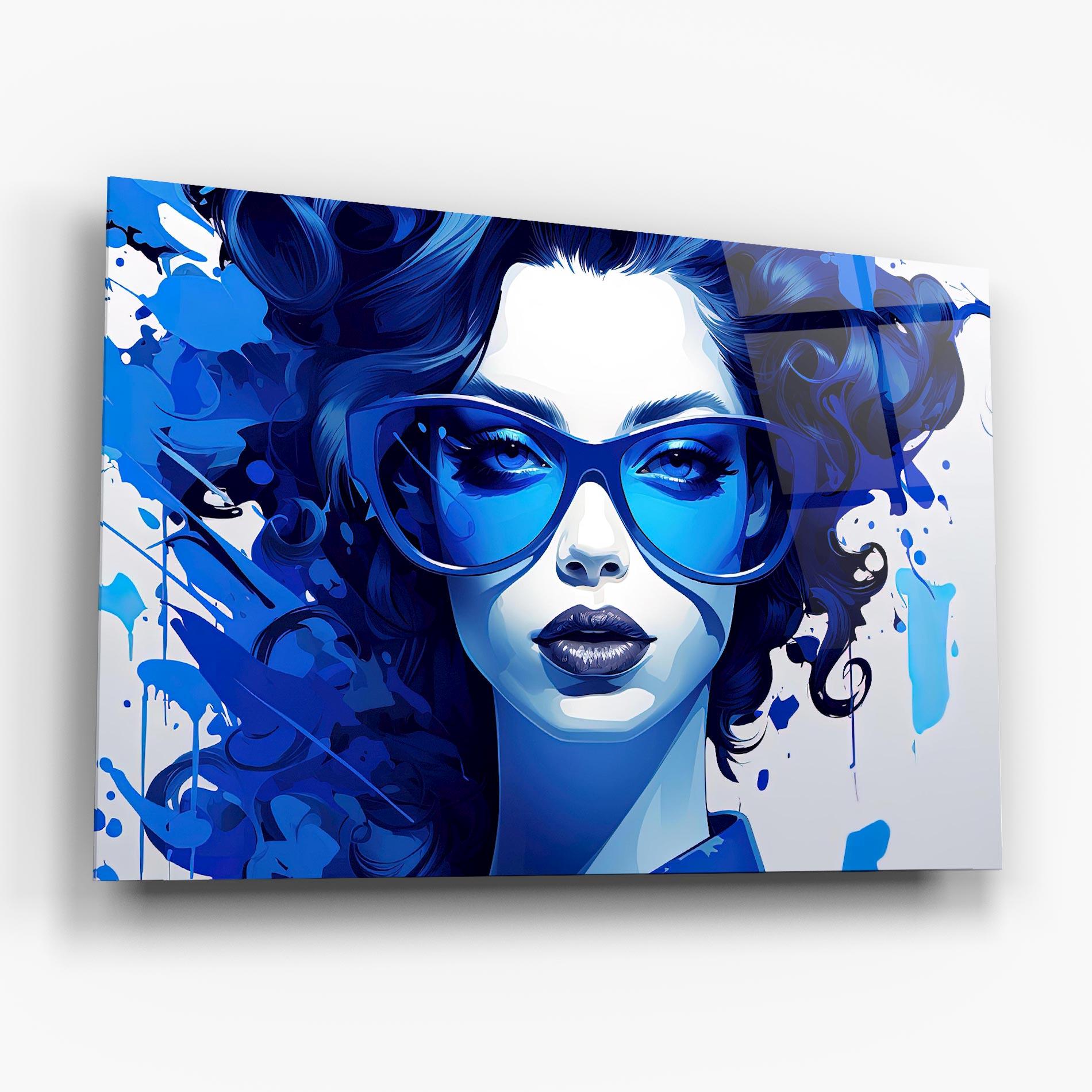 Glasbild Big Blue Glasses mockup 6