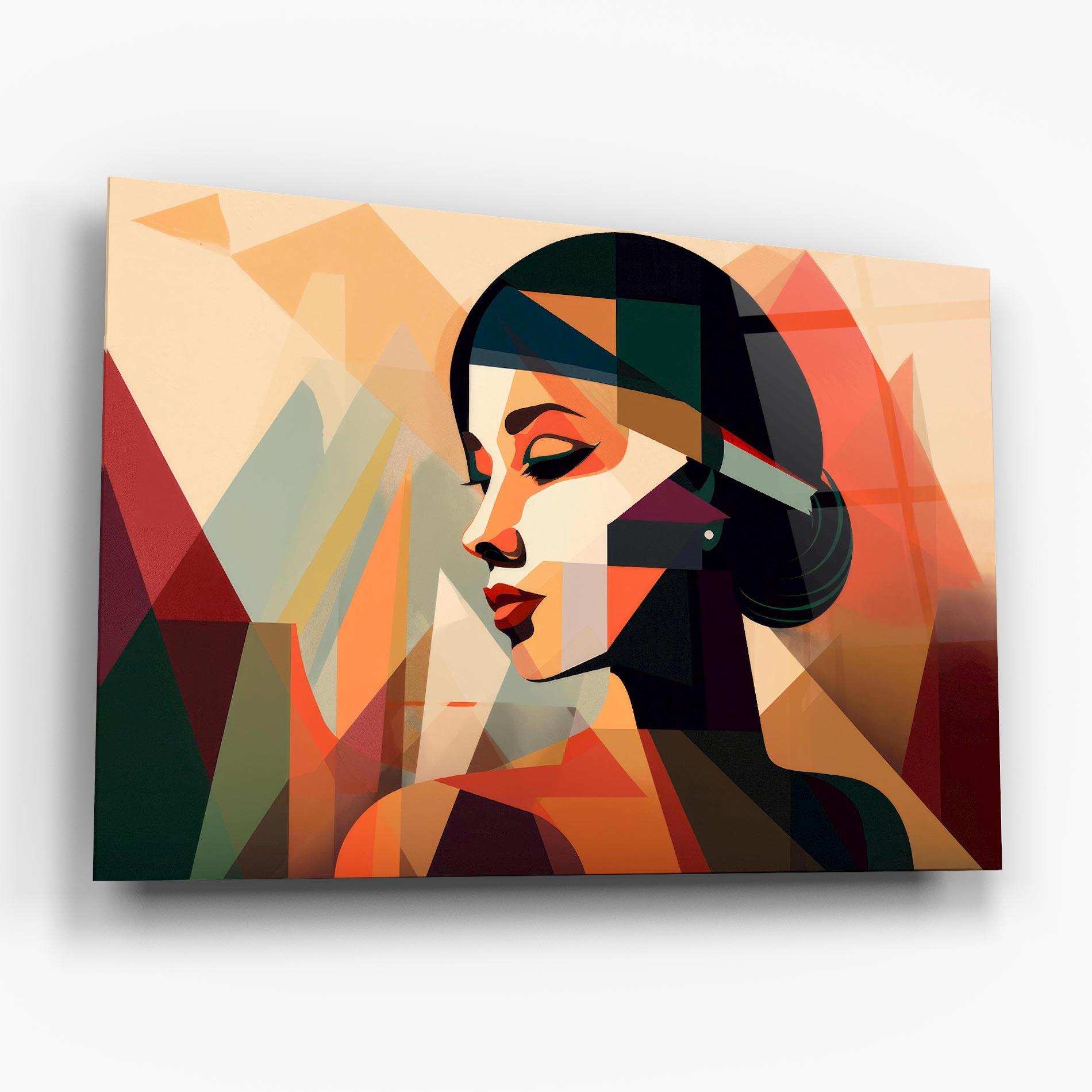 Glasbild Bold Shapes Lines mockup 6