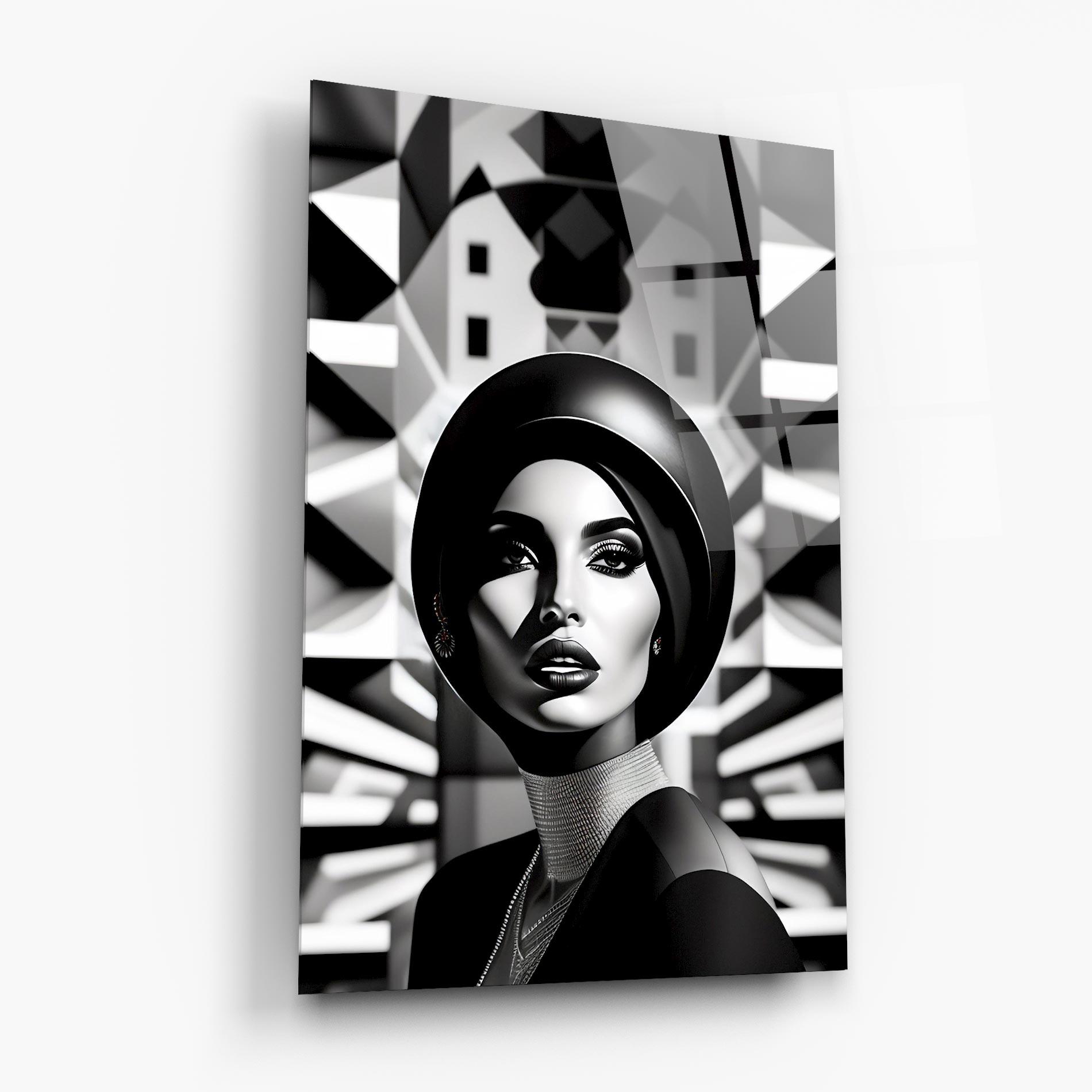 Glasbild Big Black Hat mockup 6