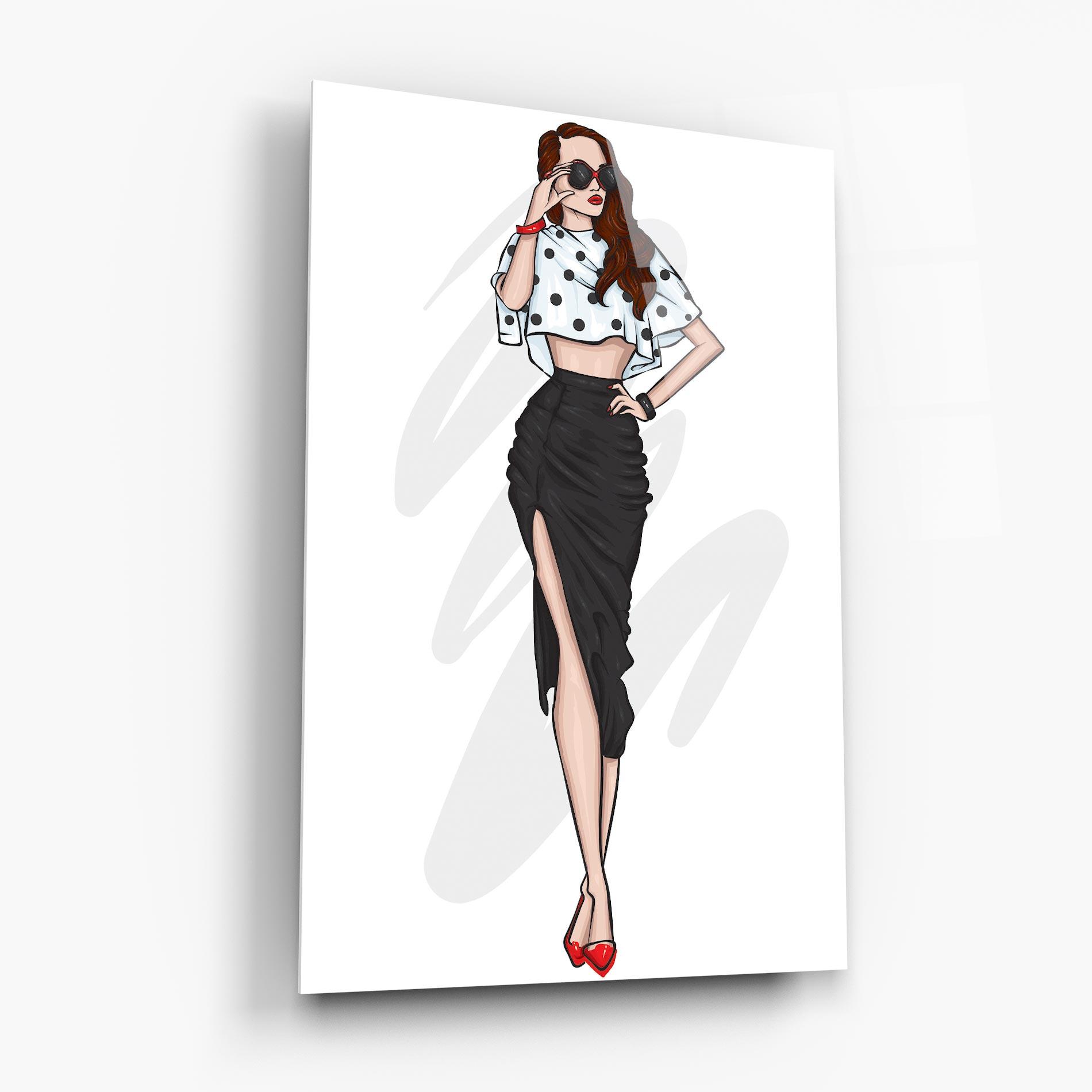Glasbild Black Skirt Diva mockup 6