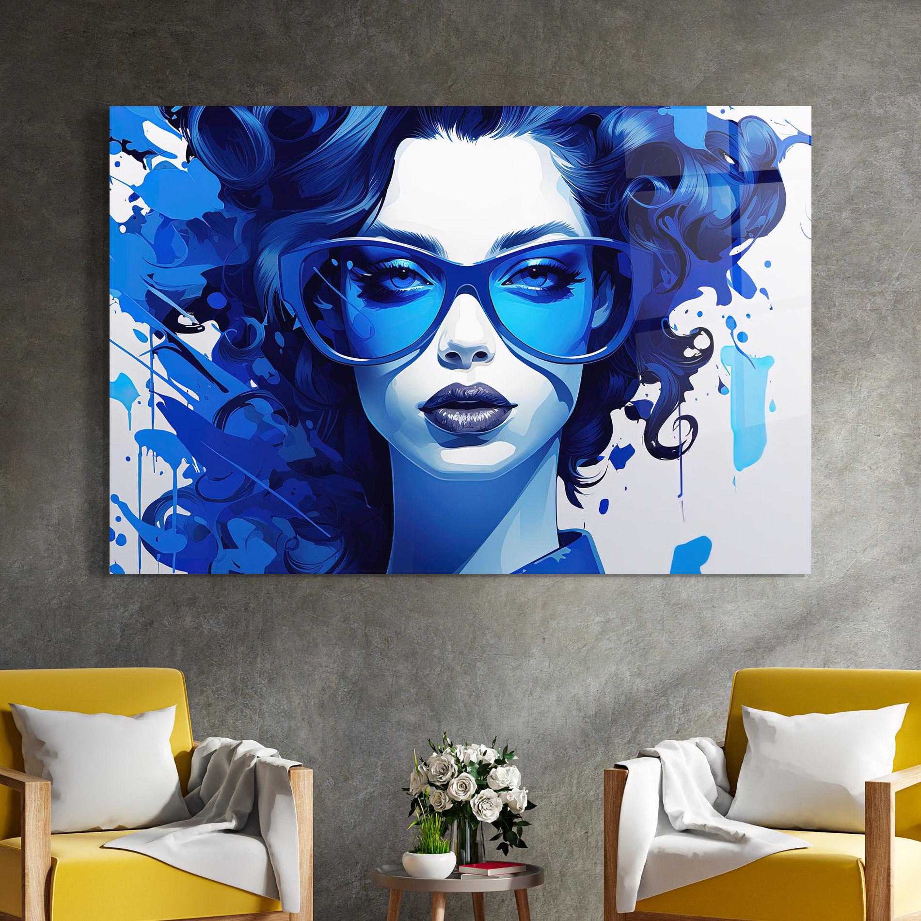 Glasbild Big Blue Glasses mockup 4