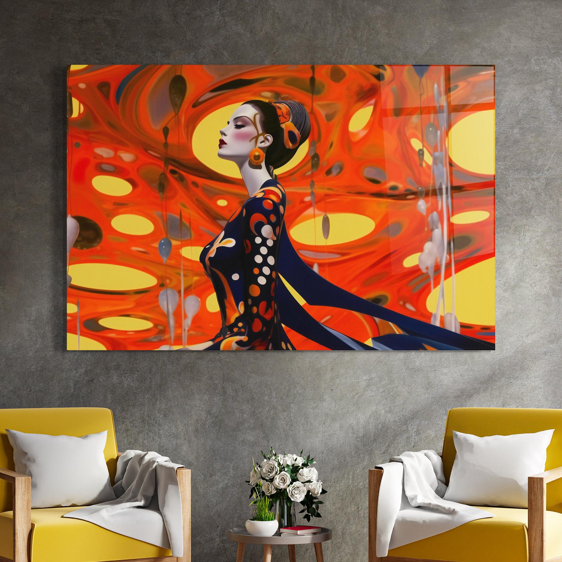 Glasbild Big Orange Accesories mockup 4