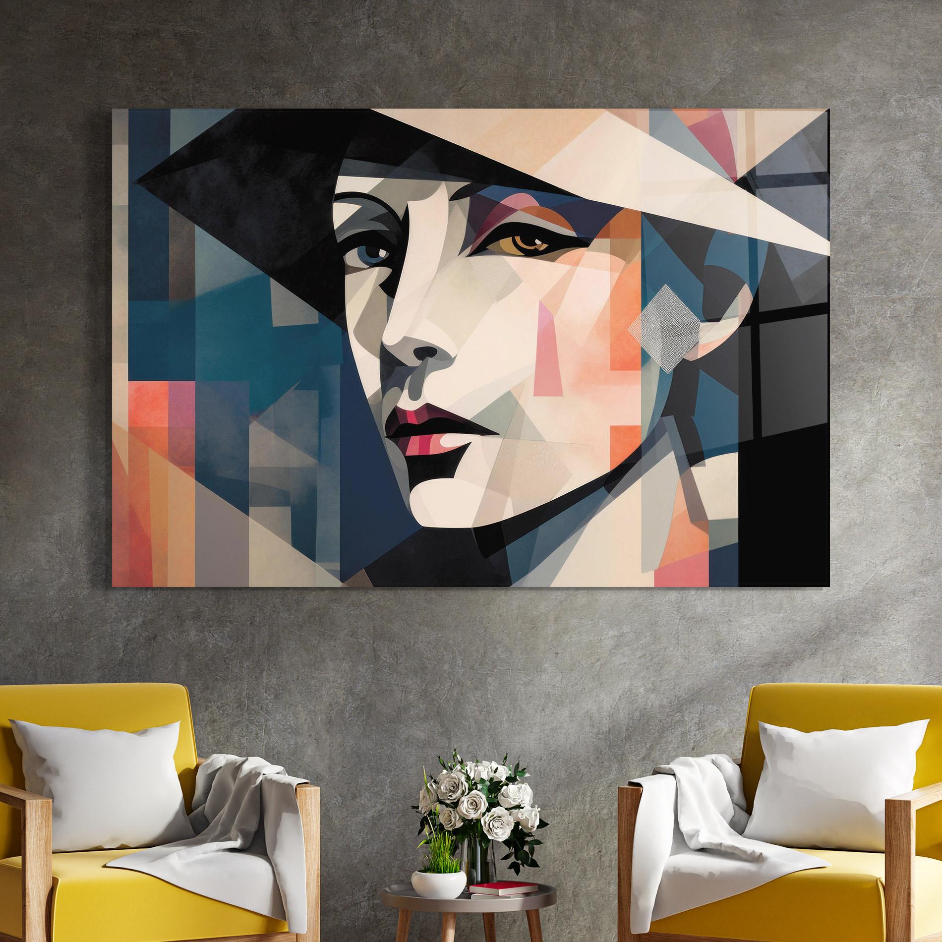 Glasbild Chicago Portrait mockup 4