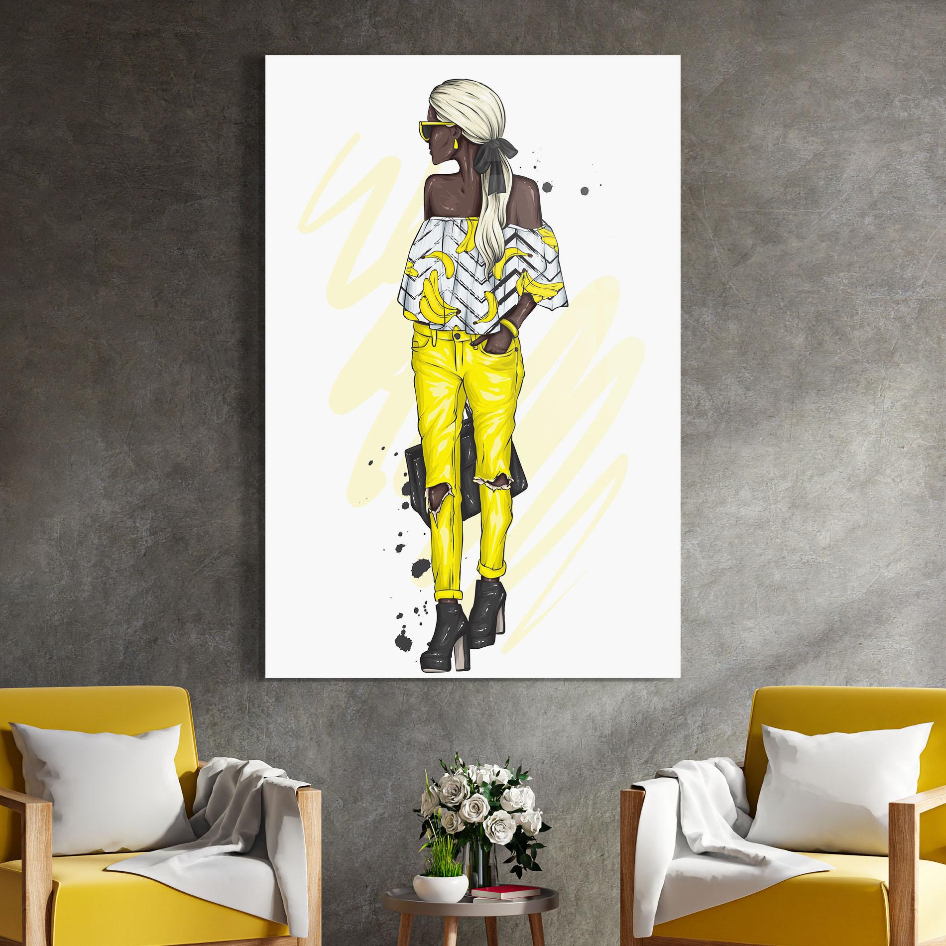 Glasbild Banana Blouse mockup 4