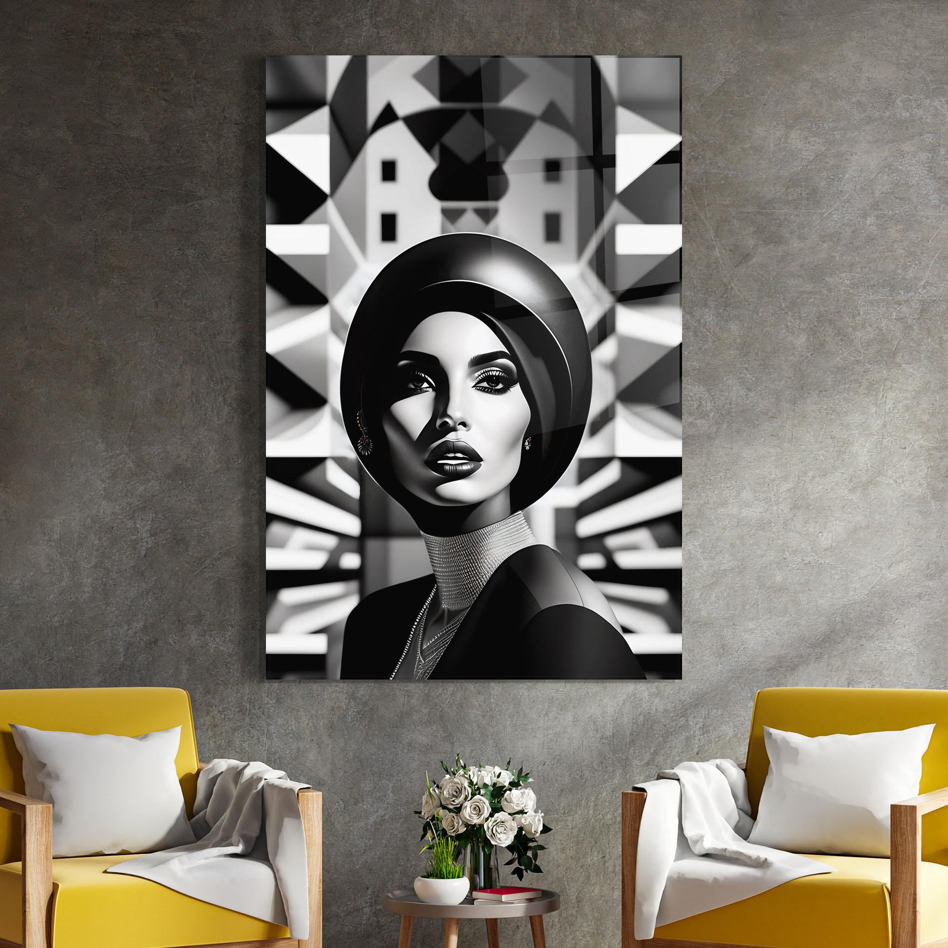 Glasbild Big Black Hat mockup 4