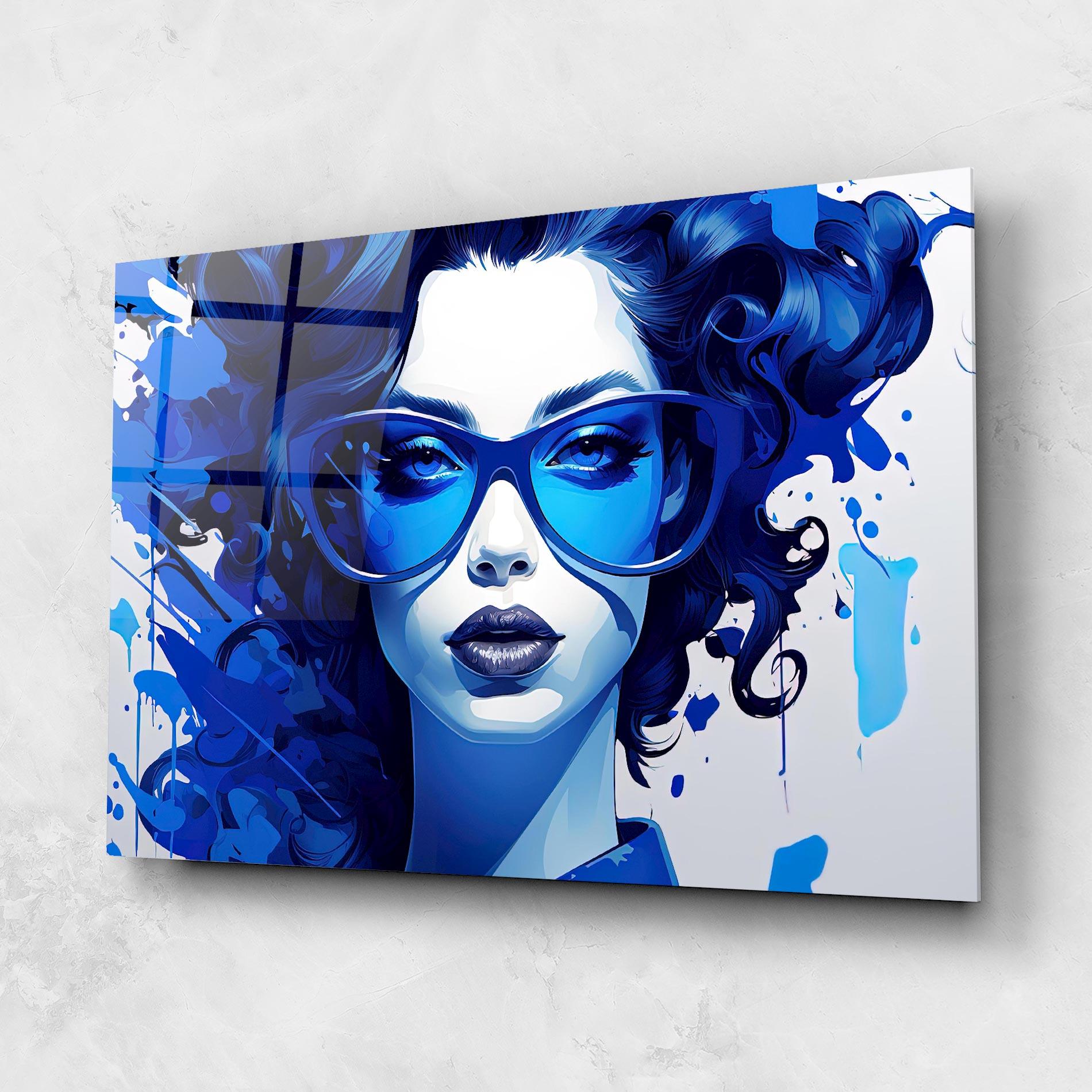 Glasbild Big Blue Glasses mockup 1