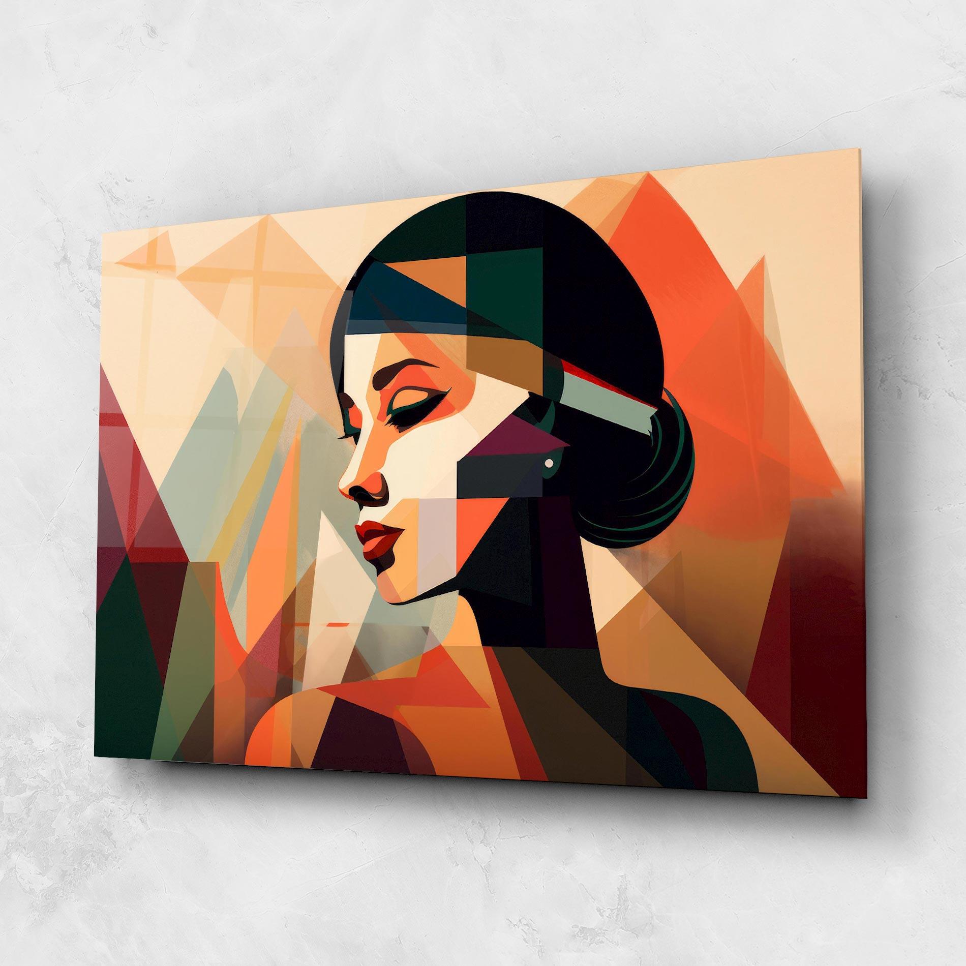 Glasbild Bold Shapes Lines mockup 1