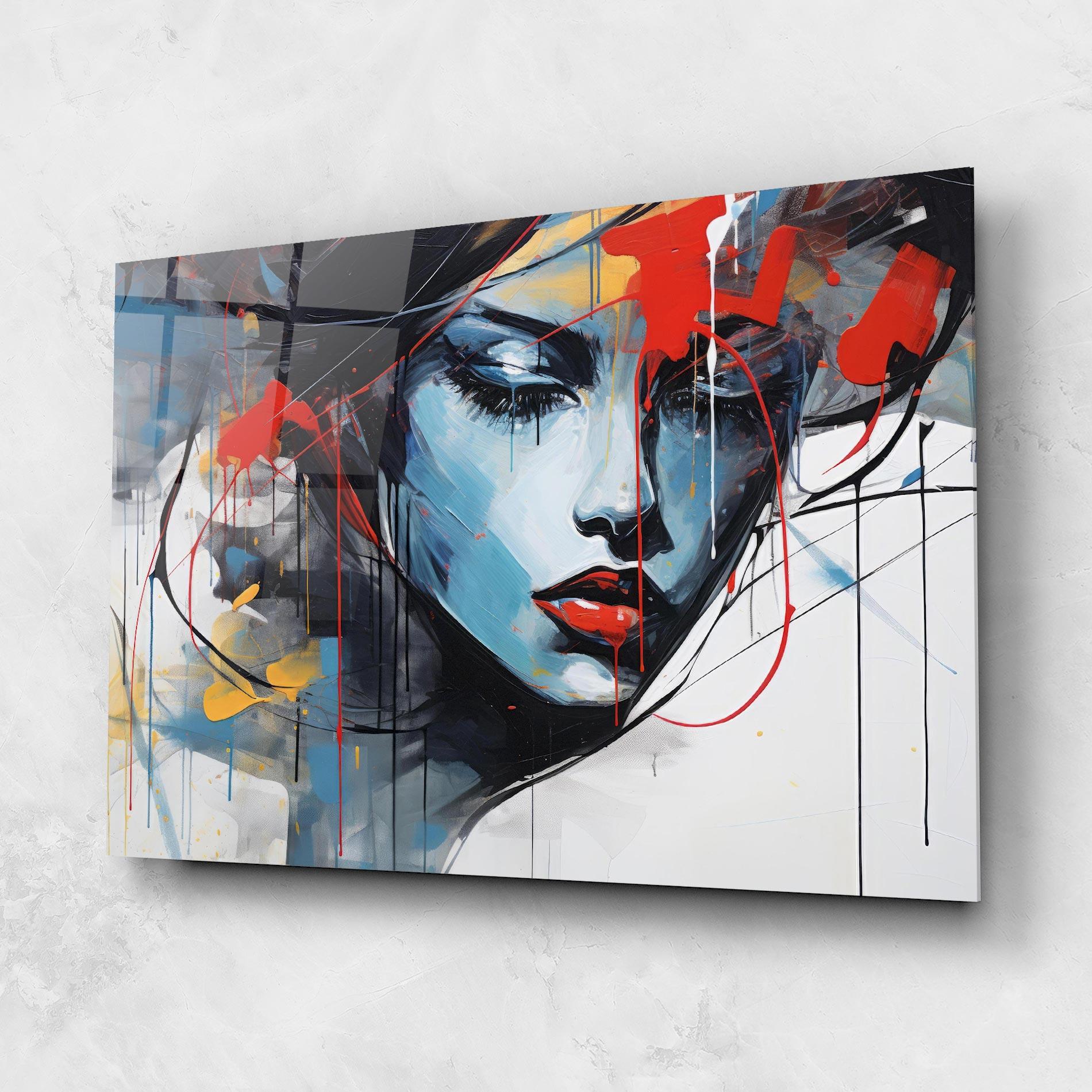 Glasbild Edgy Woman mockup 1