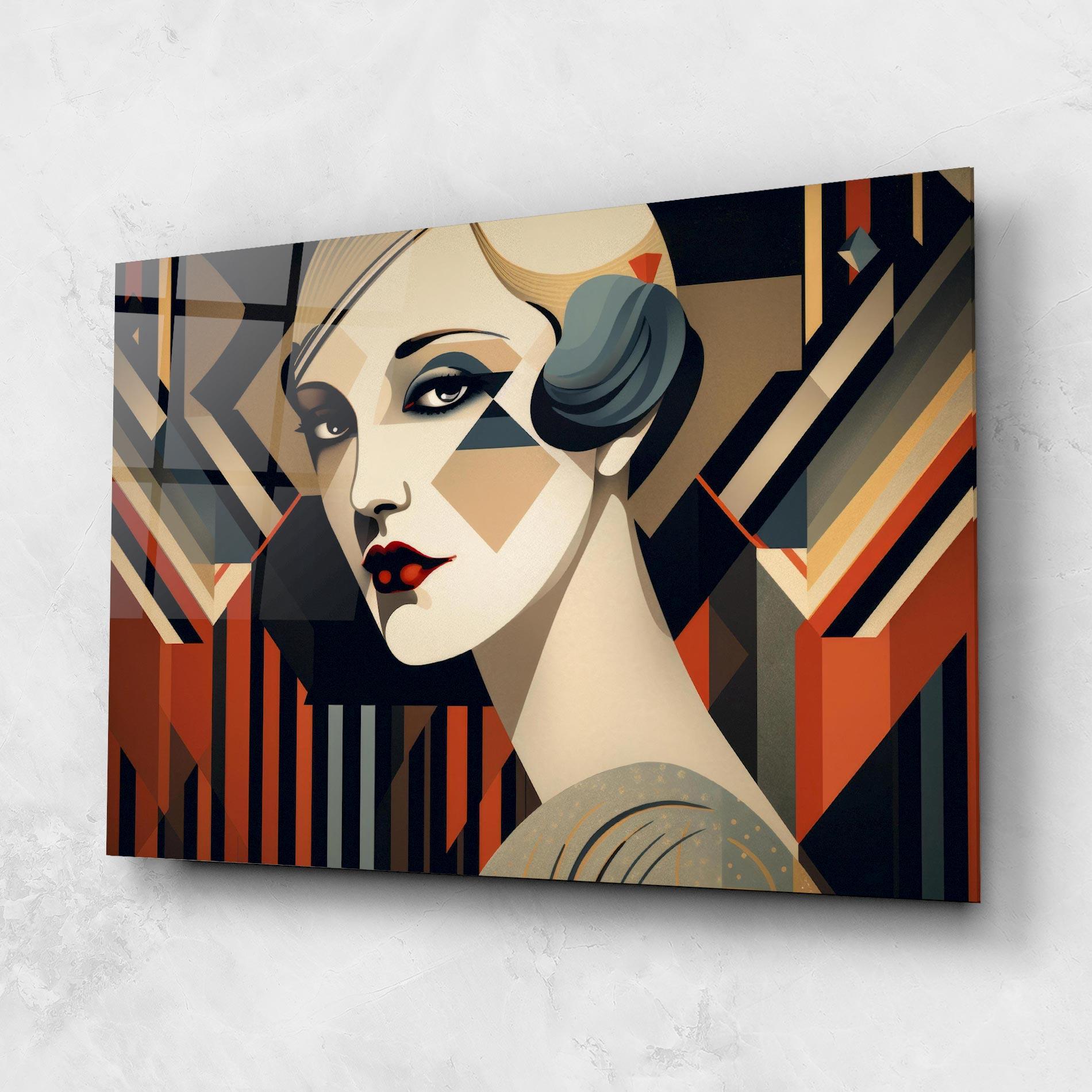 Glasbild Elegant Portrait Woman mockup 1