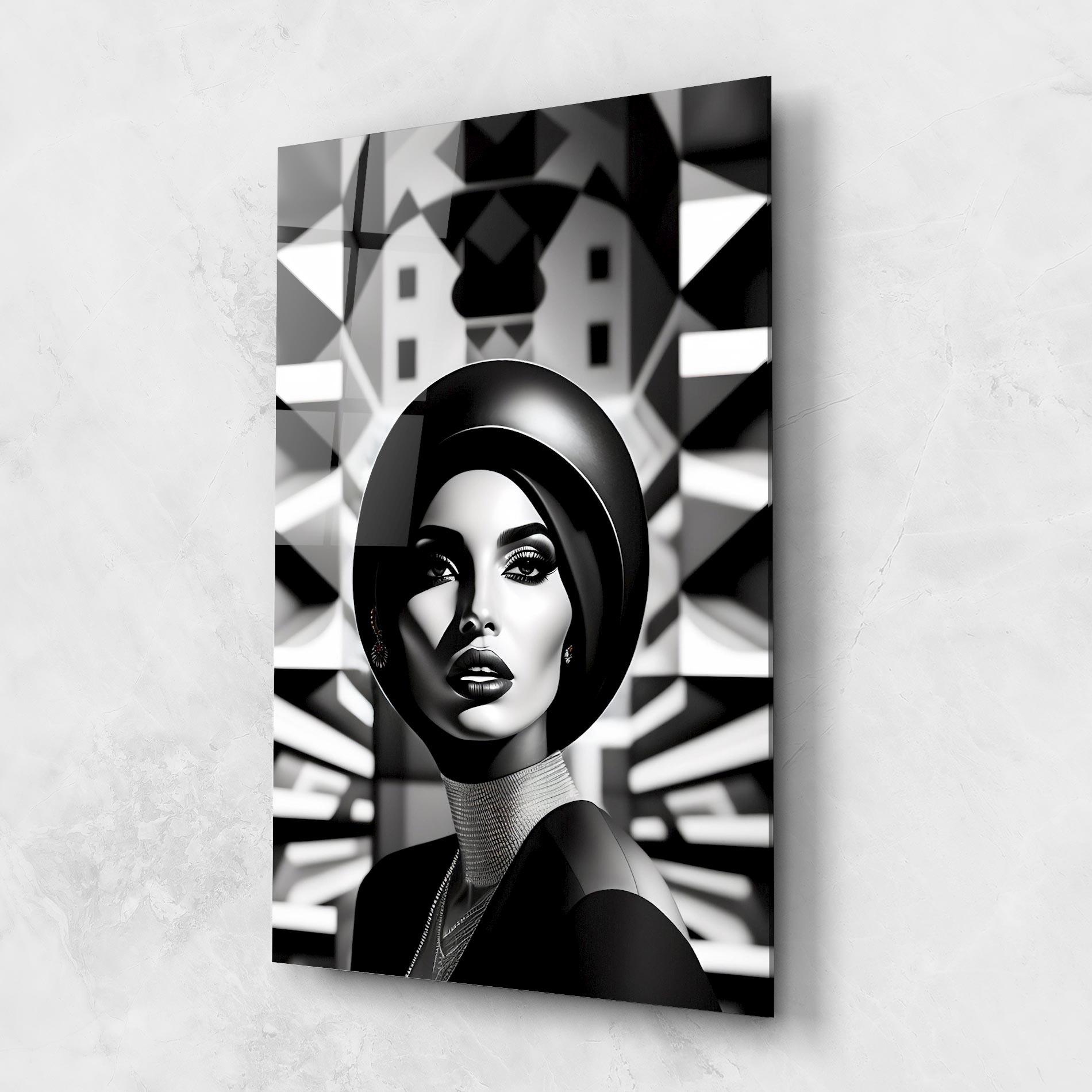 Glasbild Big Black Hat mockup 1