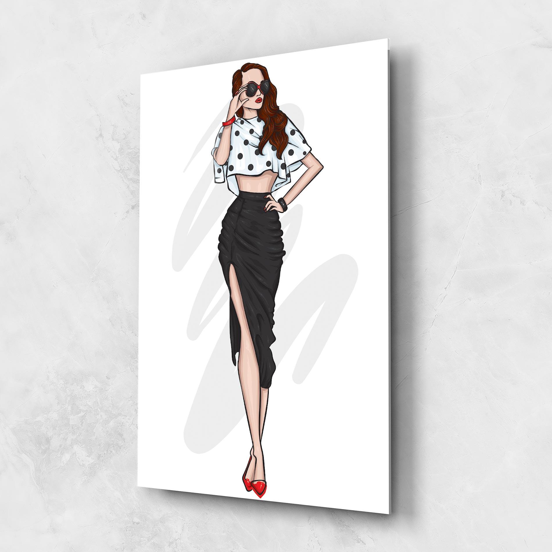 Glasbild Black Skirt Diva mockup 1