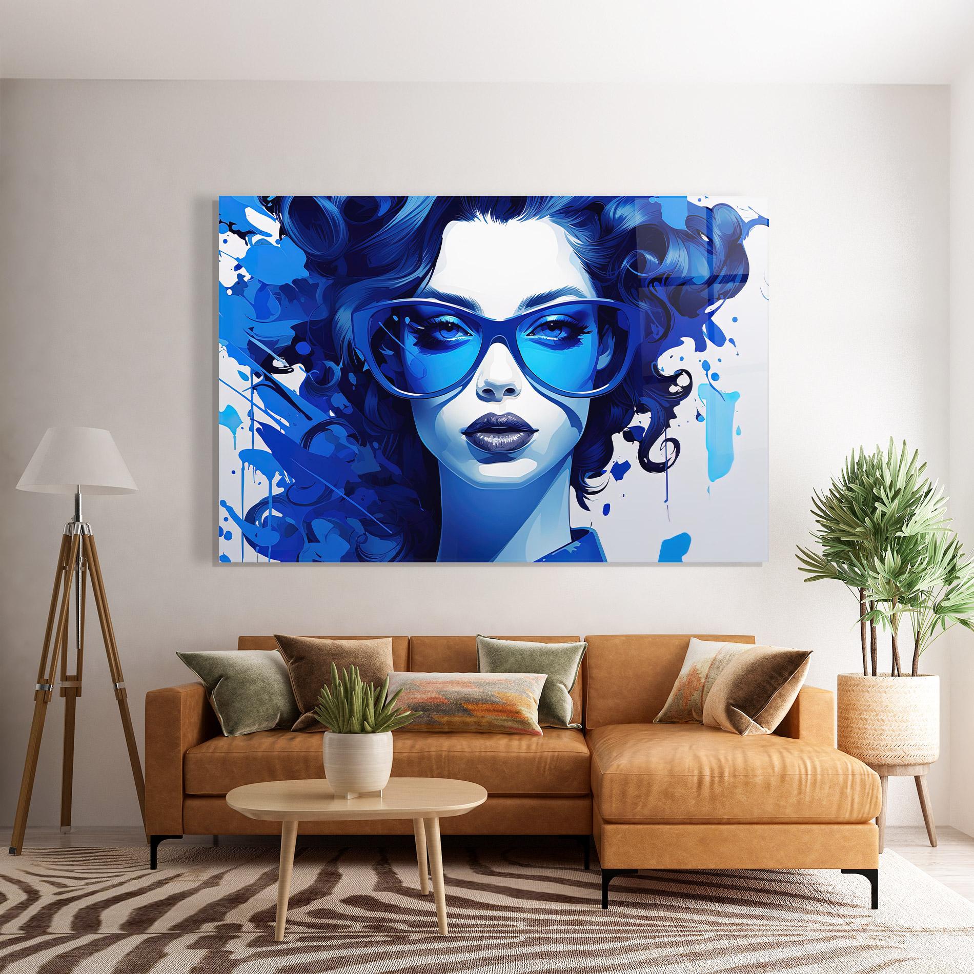 Glasbild Big Blue Glasses mockup 7