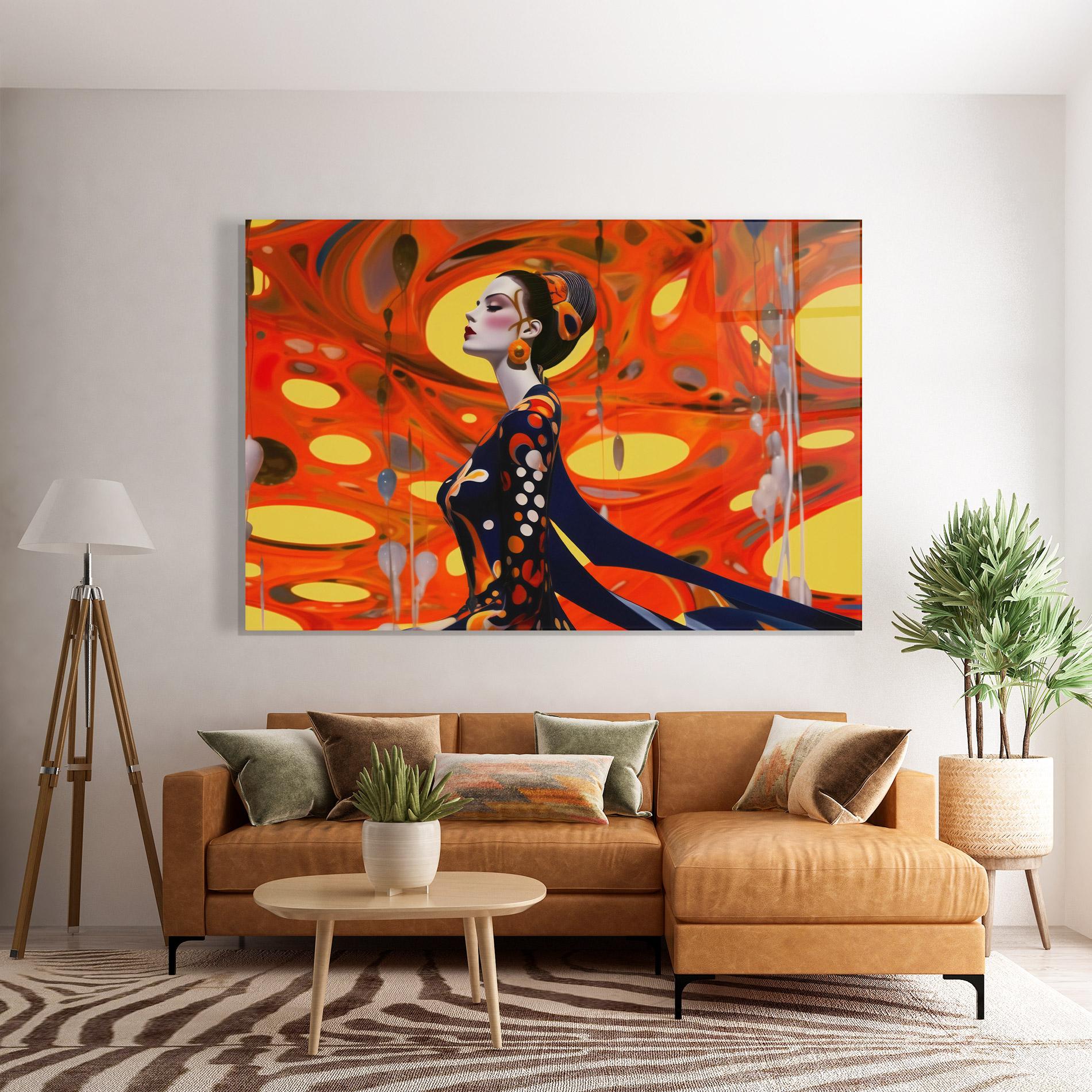 Glasbild Big Orange Accesories mockup 7