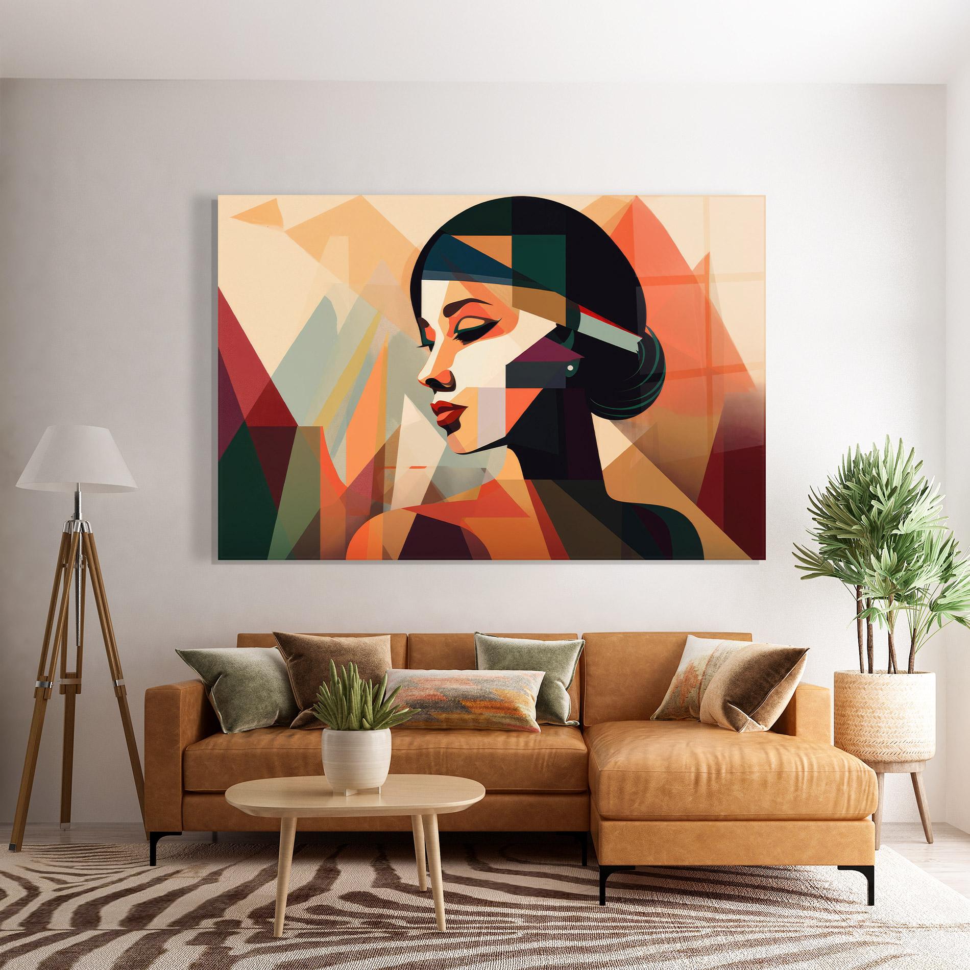 Glasbild Bold Shapes Lines mockup 7